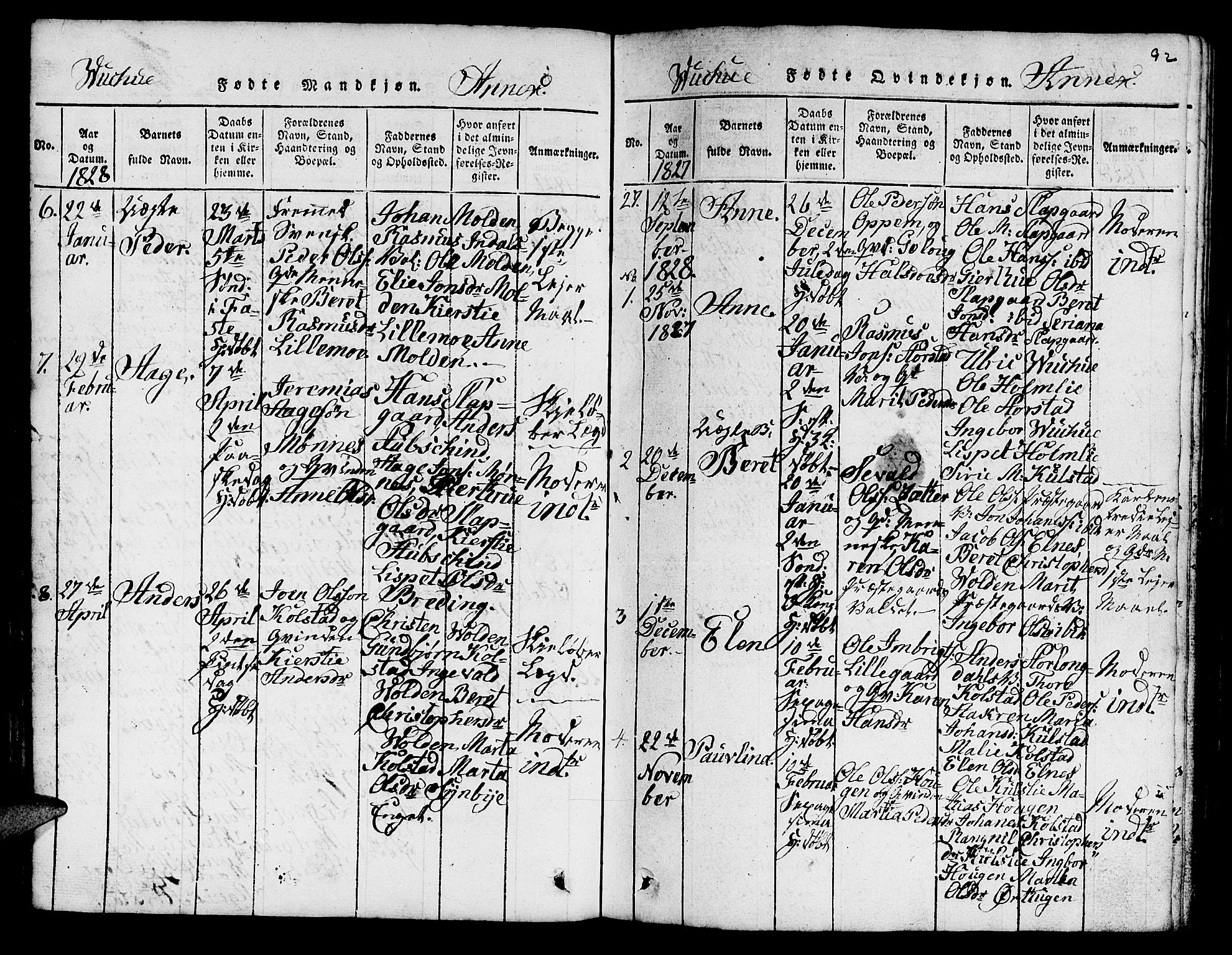 Ministerialprotokoller, klokkerbøker og fødselsregistre - Nord-Trøndelag, SAT/A-1458/724/L0265: Parish register (copy) no. 724C01, 1816-1845, p. 92