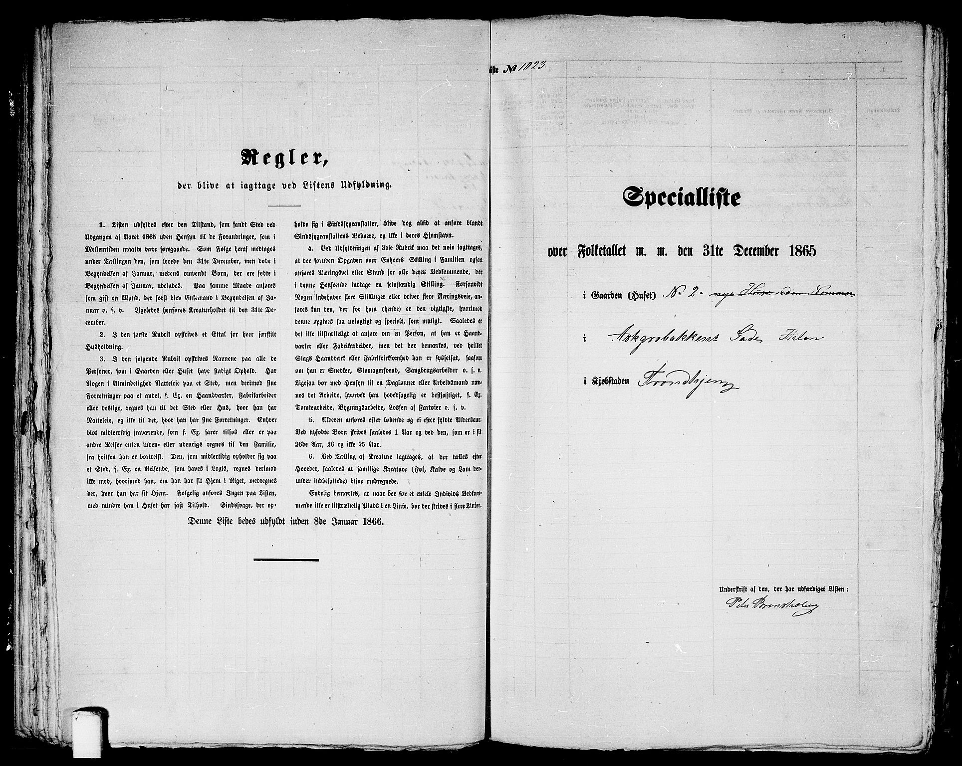 RA, 1865 census for Trondheim, 1865, p. 2127