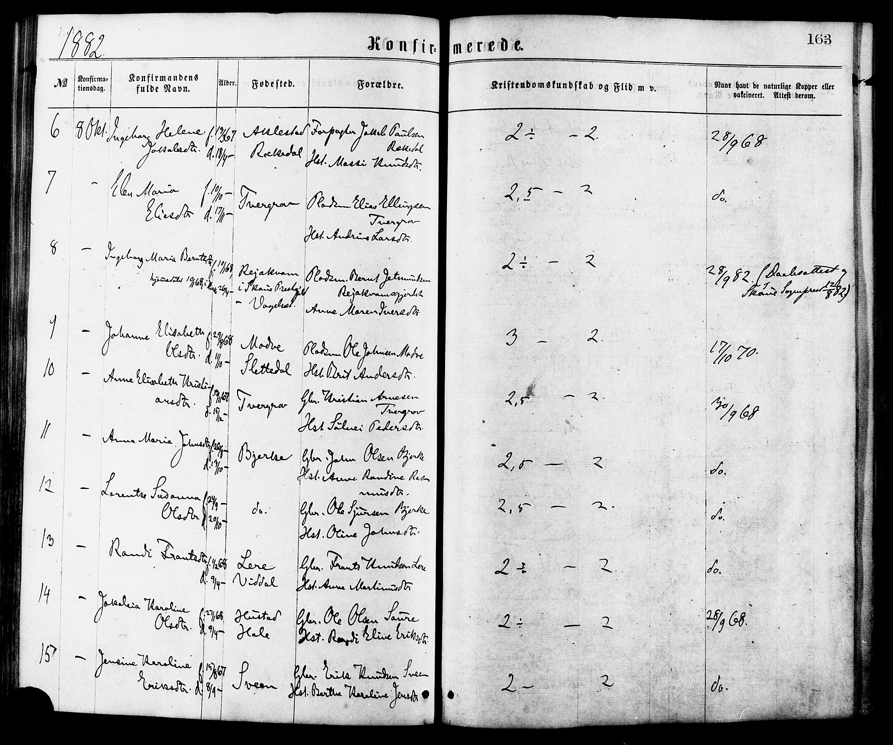 Ministerialprotokoller, klokkerbøker og fødselsregistre - Møre og Romsdal, AV/SAT-A-1454/515/L0210: Parish register (official) no. 515A06, 1868-1885, p. 163