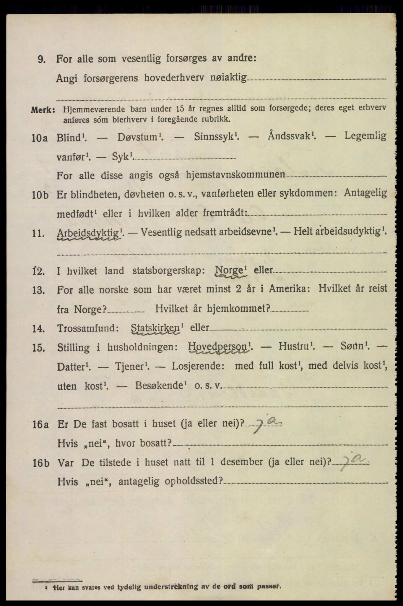 SAK, 1920 census for Froland, 1920, p. 4282