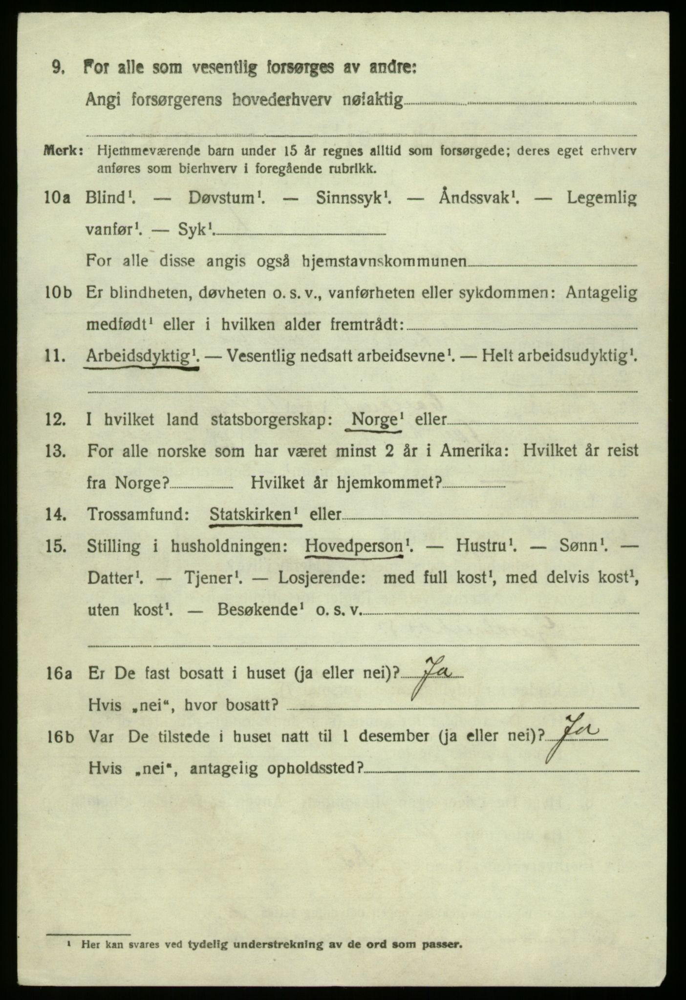 SAB, 1920 census for Modalen, 1920, p. 955