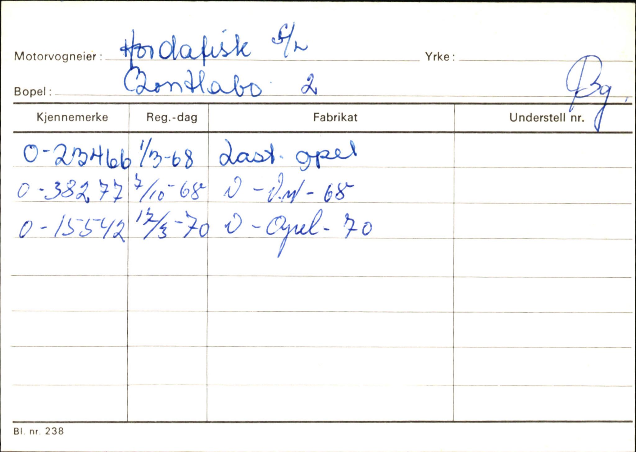Statens vegvesen, Hordaland vegkontor, AV/SAB-A-5201/2/Hb/L0015: O-eierkort H-I, 1920-1971, p. 2