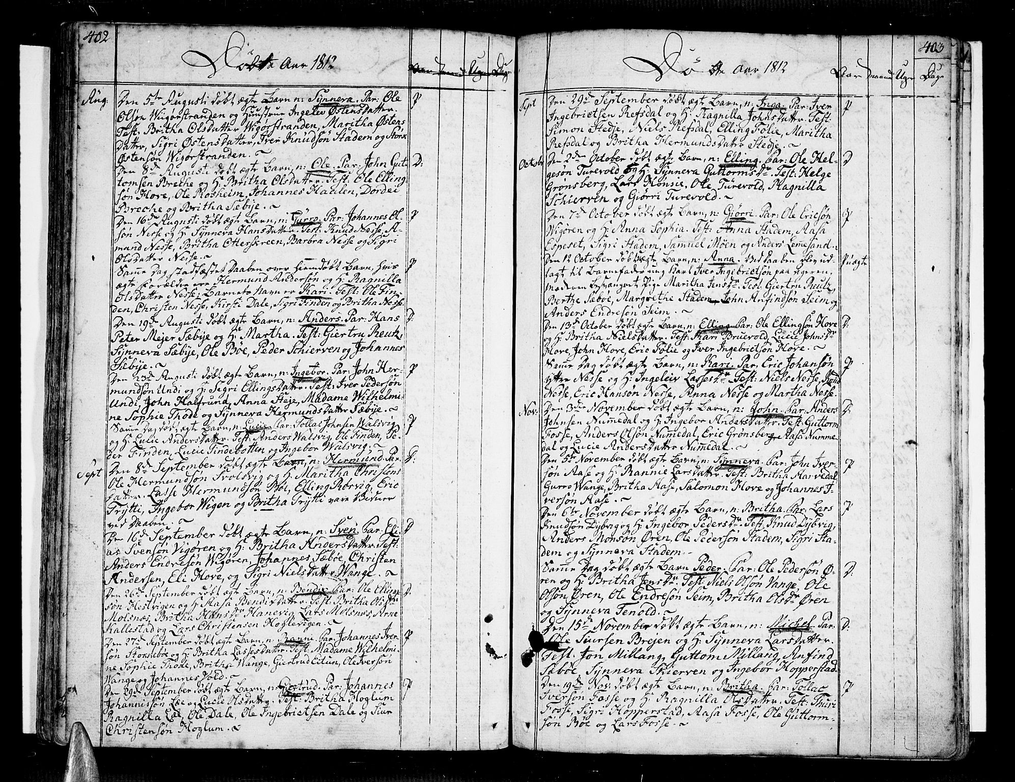 Vik sokneprestembete, SAB/A-81501: Parish register (official) no. A 5, 1787-1820, p. 402-403