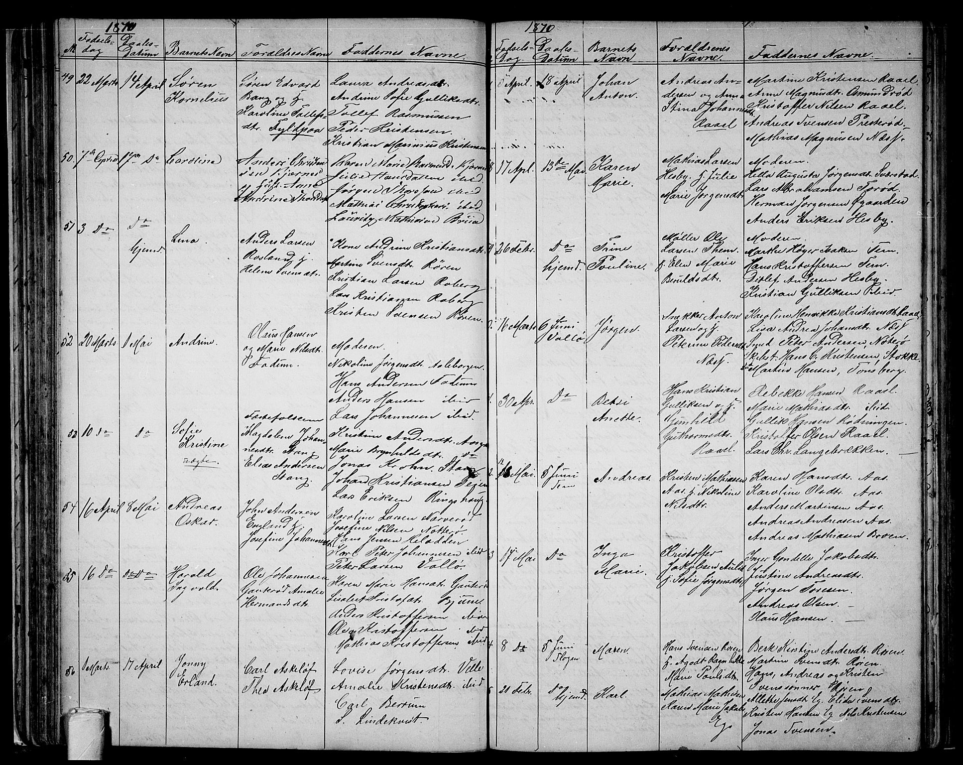 Sem kirkebøker, AV/SAKO-A-5/G/Ga/L0004: Parish register (copy) no. I 4, 1855-1877