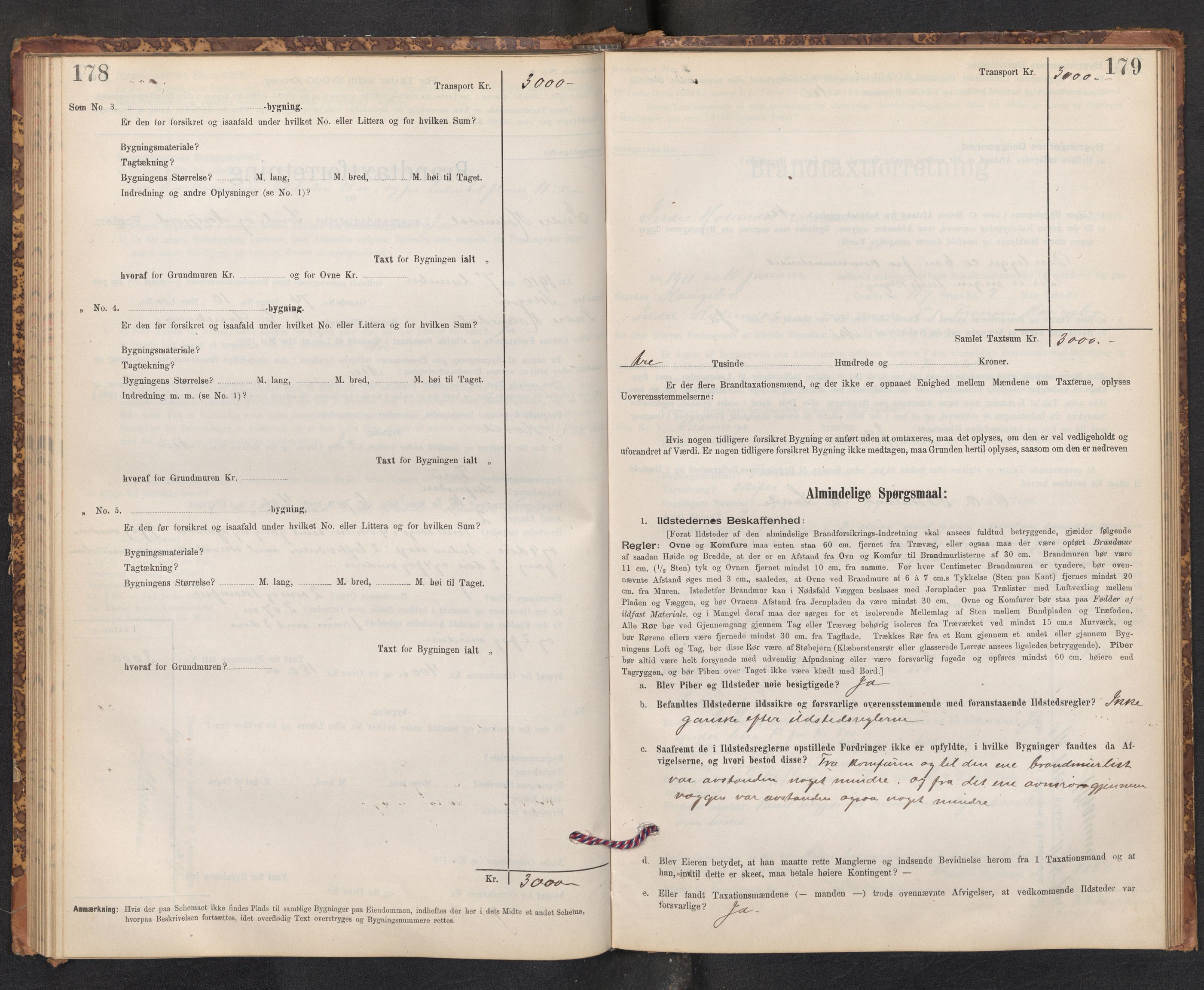 Lensmannen i Gaular, SAB/A-27601/0012/L0005: Branntakstprotokoll, skjematakst, 1895-1917, p. 178-179