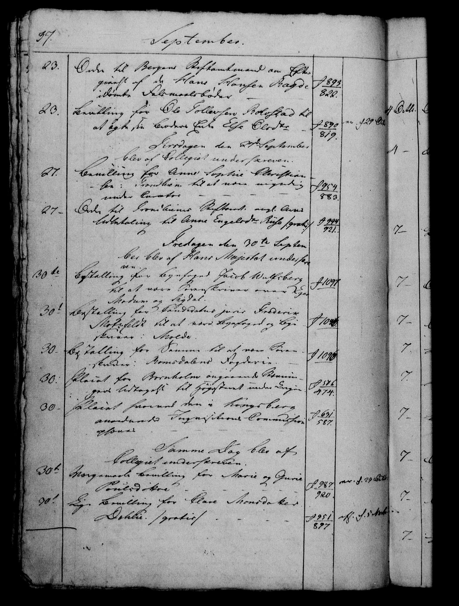 Danske Kanselli 1800-1814, RA/EA-3024/H/Hf/Hfb/Hfbc/L0009: Underskrivelsesbok m. register, 1808, p. 37