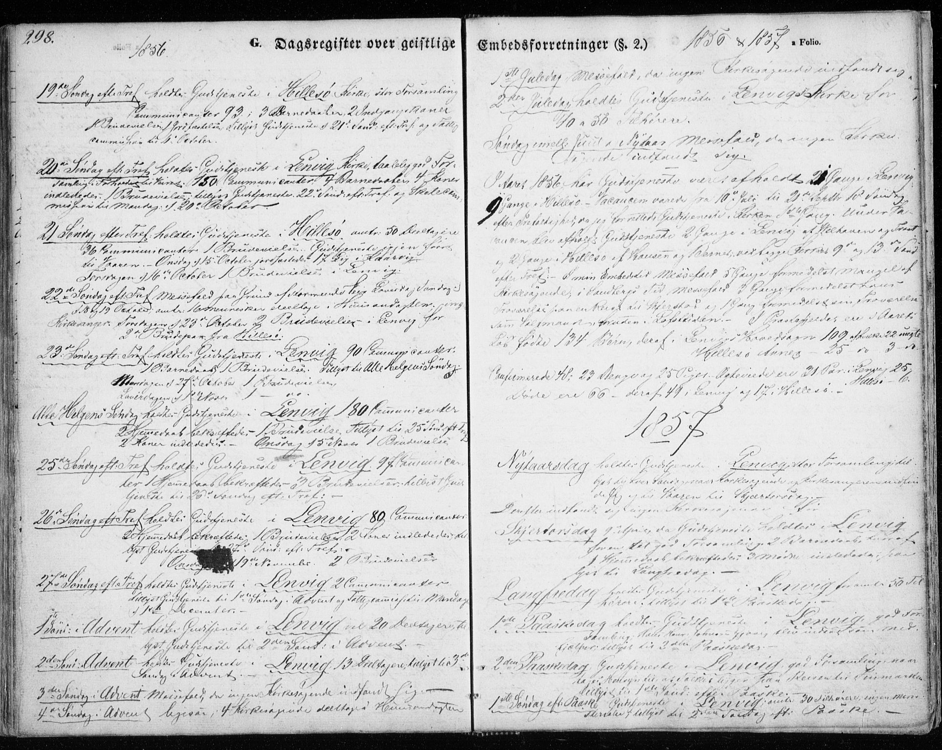 Lenvik sokneprestembete, SATØ/S-1310/H/Ha/Haa/L0007kirke: Parish register (official) no. 7, 1855-1865, p. 298