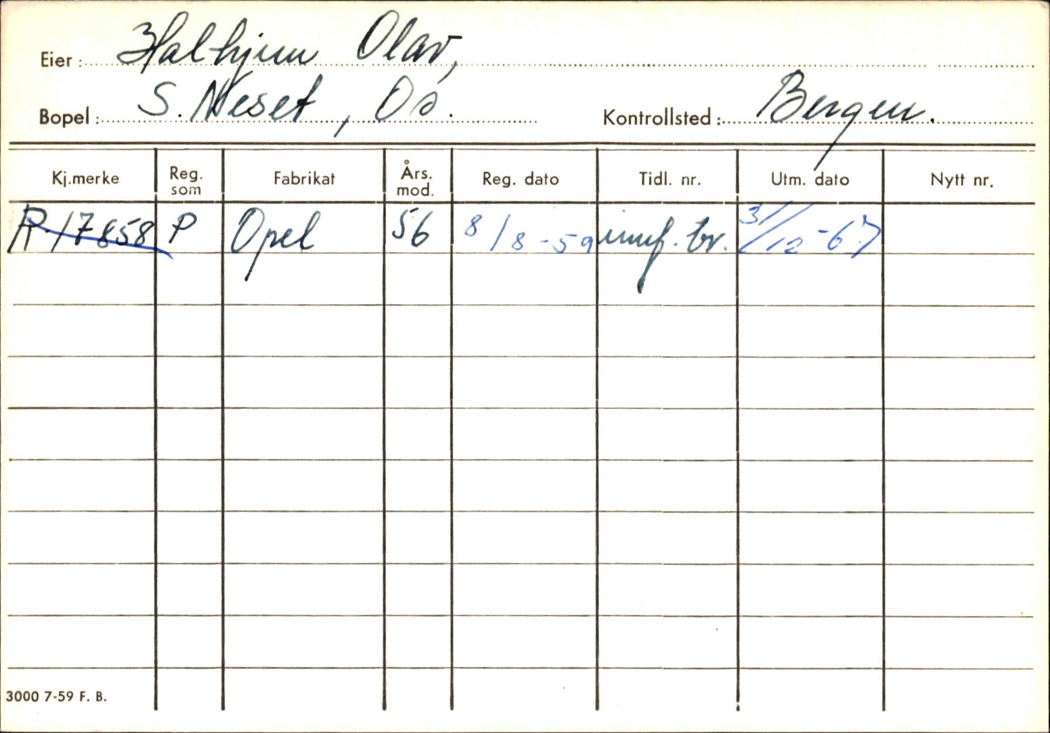 Statens vegvesen, Hordaland vegkontor, AV/SAB-A-5201/2/Ha/L0018: R-eierkort H, 1920-1971, p. 79