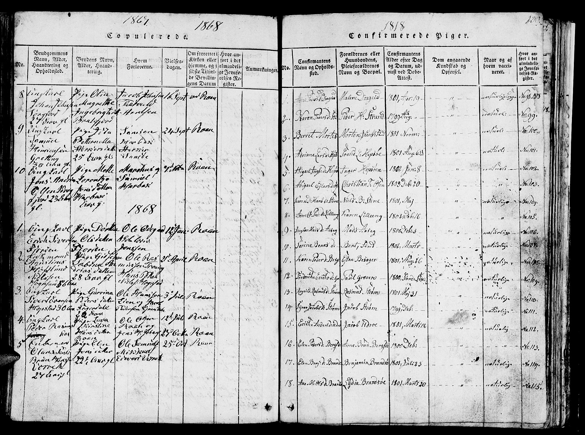 Ministerialprotokoller, klokkerbøker og fødselsregistre - Sør-Trøndelag, SAT/A-1456/657/L0714: Parish register (copy) no. 657C01, 1818-1868, p. 230