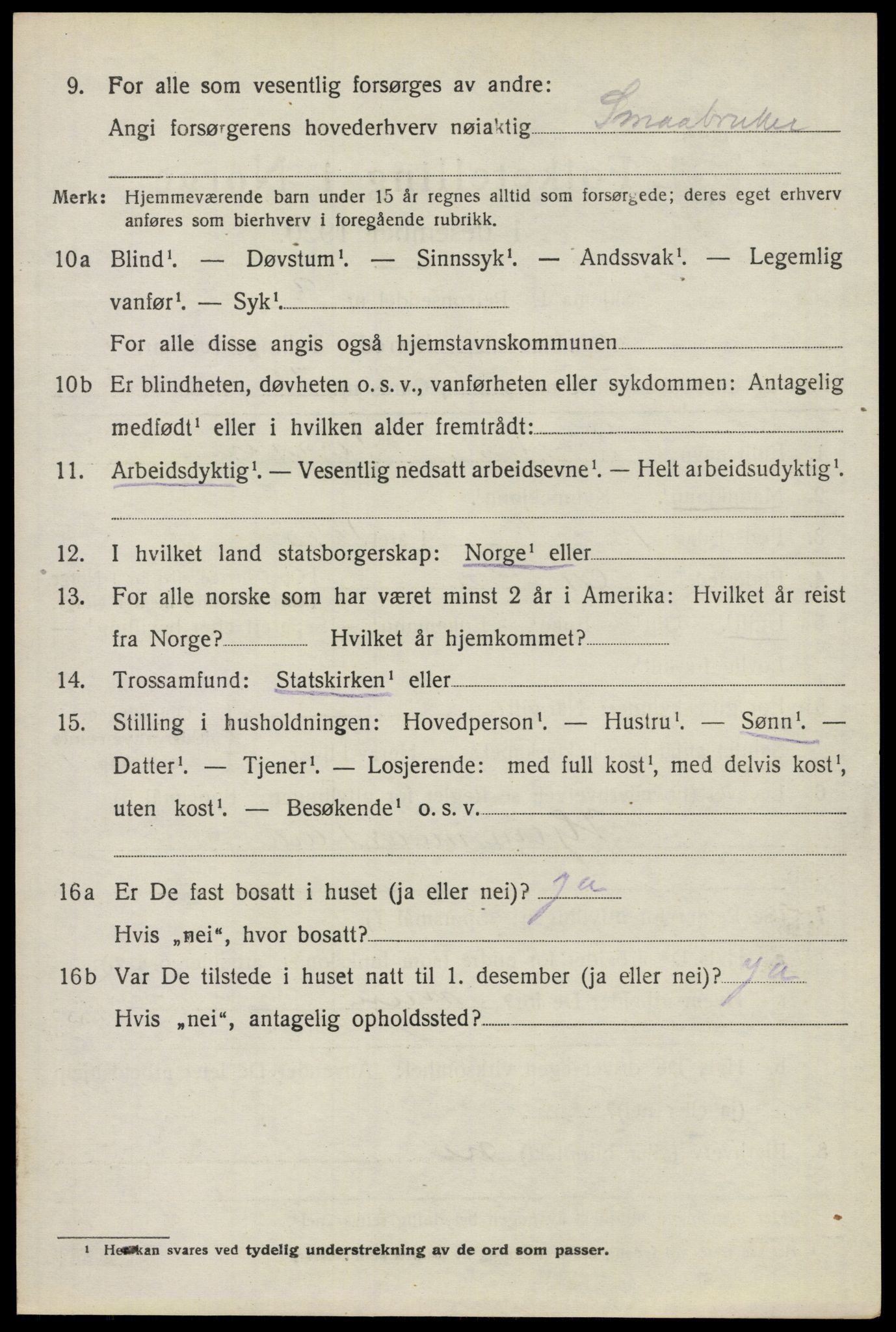 SAO, 1920 census for Asker, 1920, p. 11685