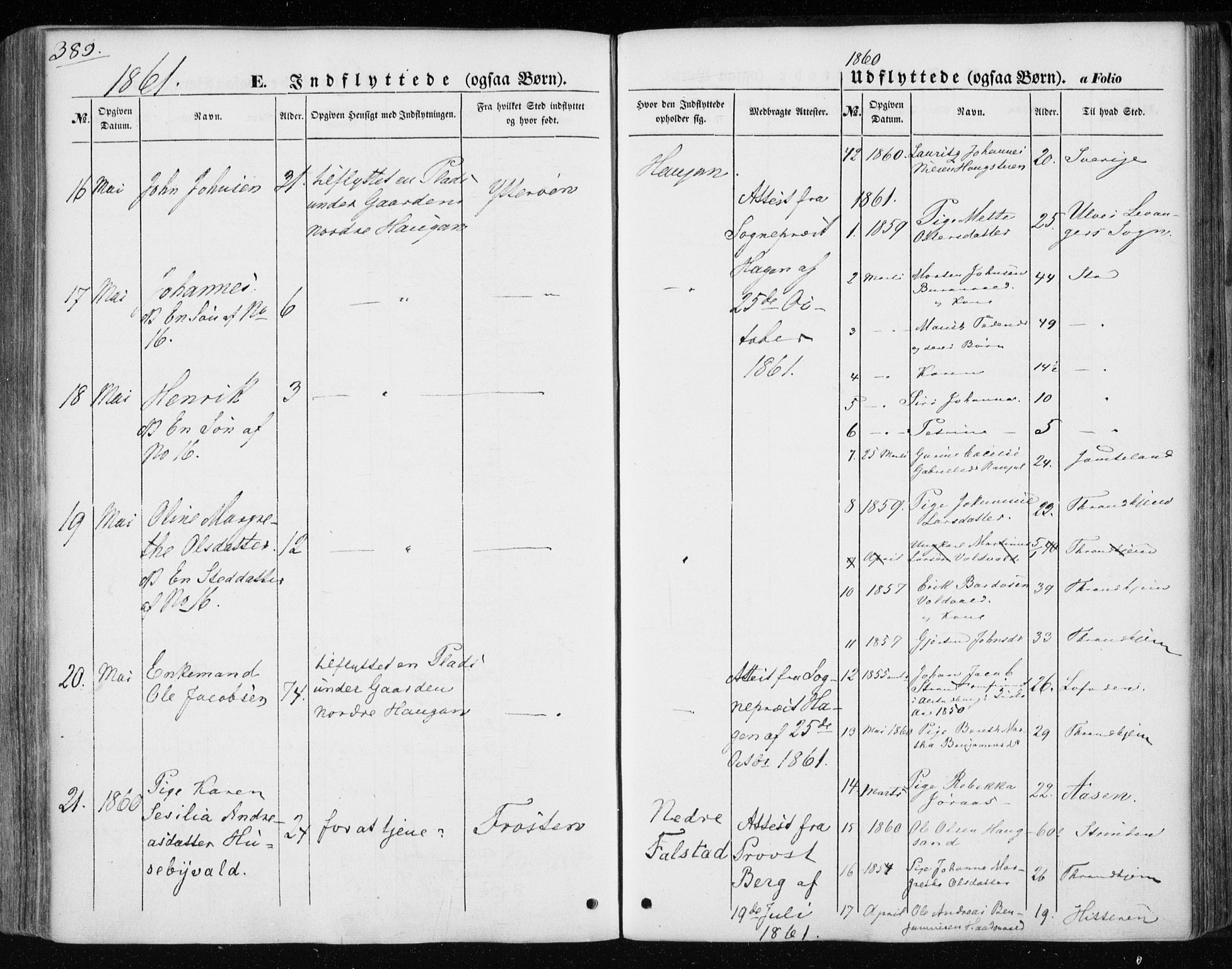 Ministerialprotokoller, klokkerbøker og fødselsregistre - Nord-Trøndelag, AV/SAT-A-1458/717/L0154: Parish register (official) no. 717A07 /1, 1850-1862, p. 389