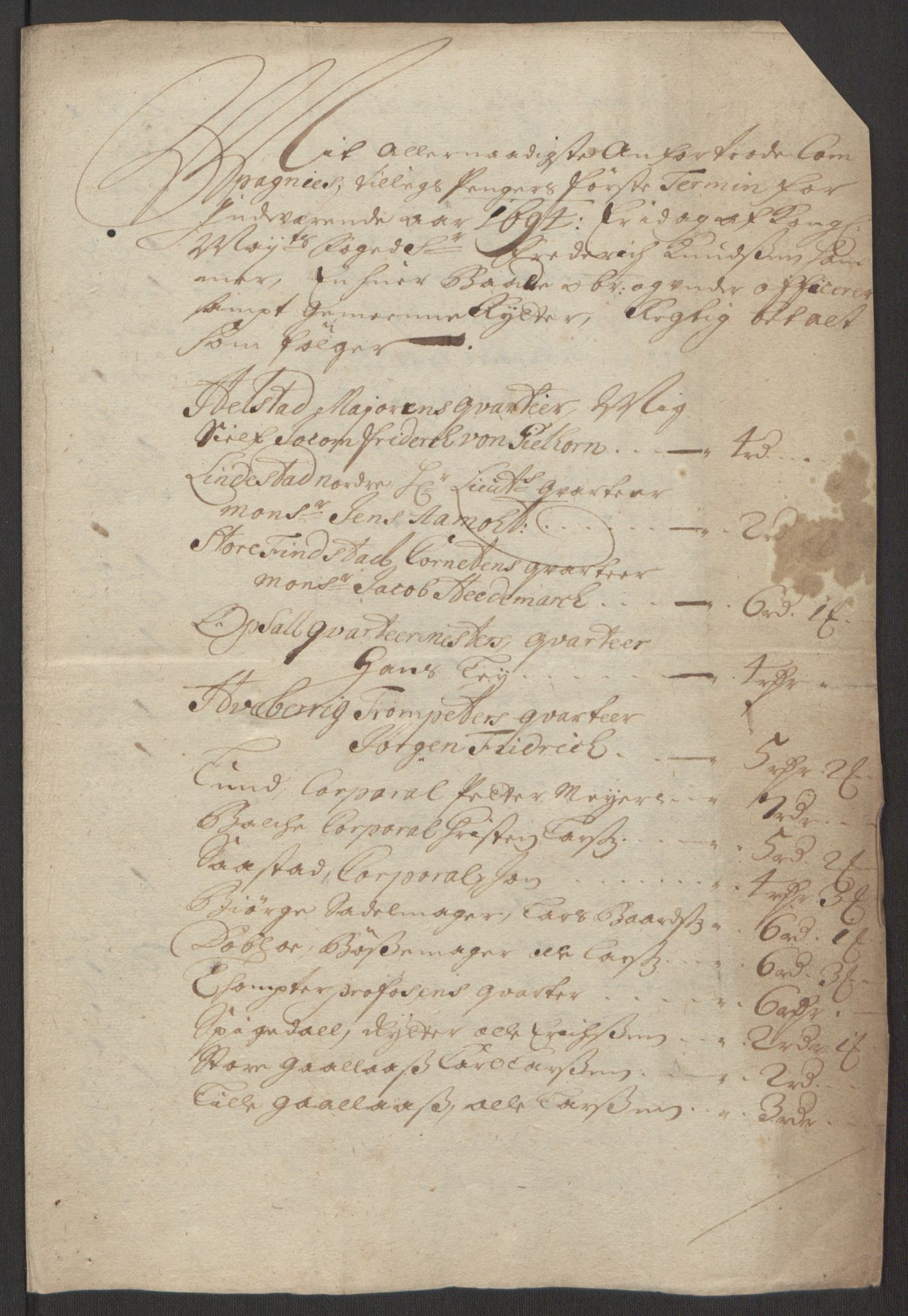 Rentekammeret inntil 1814, Reviderte regnskaper, Fogderegnskap, AV/RA-EA-4092/R16/L1035: Fogderegnskap Hedmark, 1694, p. 132