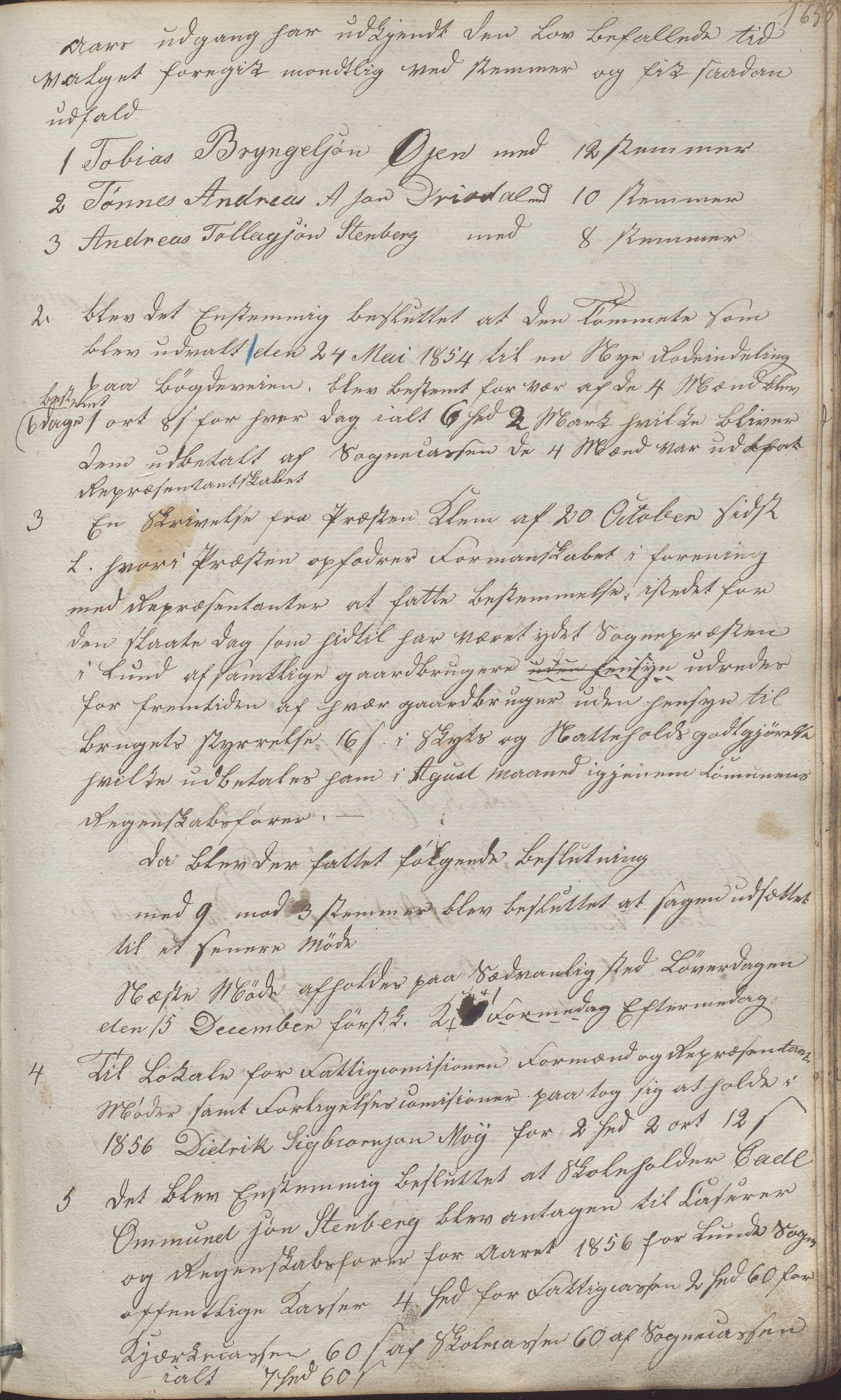 Lund kommune - Formannskapet/Formannskapskontoret, IKAR/K-101761/A/Aa/Aaa/L0001: Forhandlingsprotokoll, 1837-1865, p. 165a