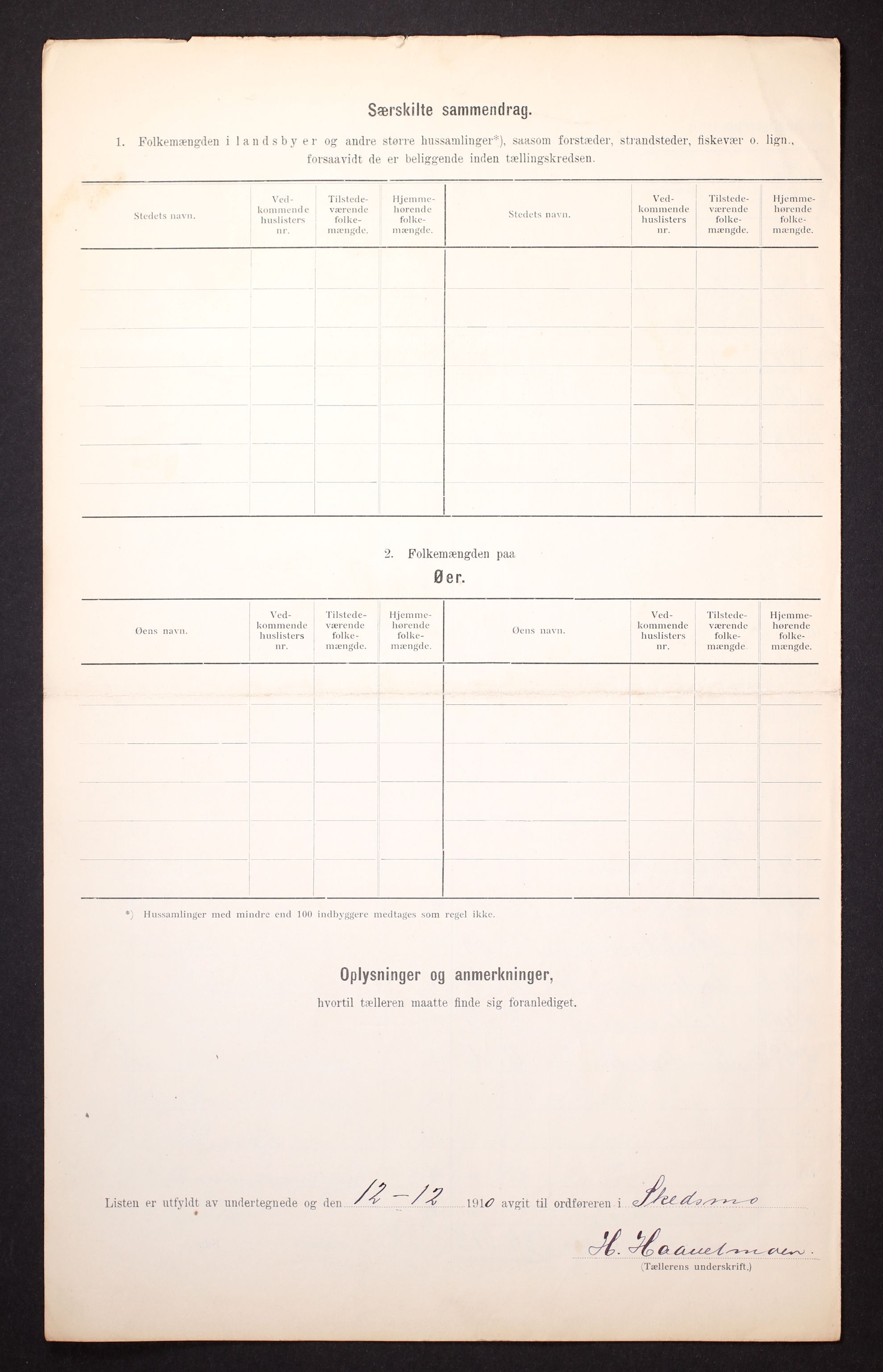 RA, 1910 census for Skedsmo, 1910, p. 12