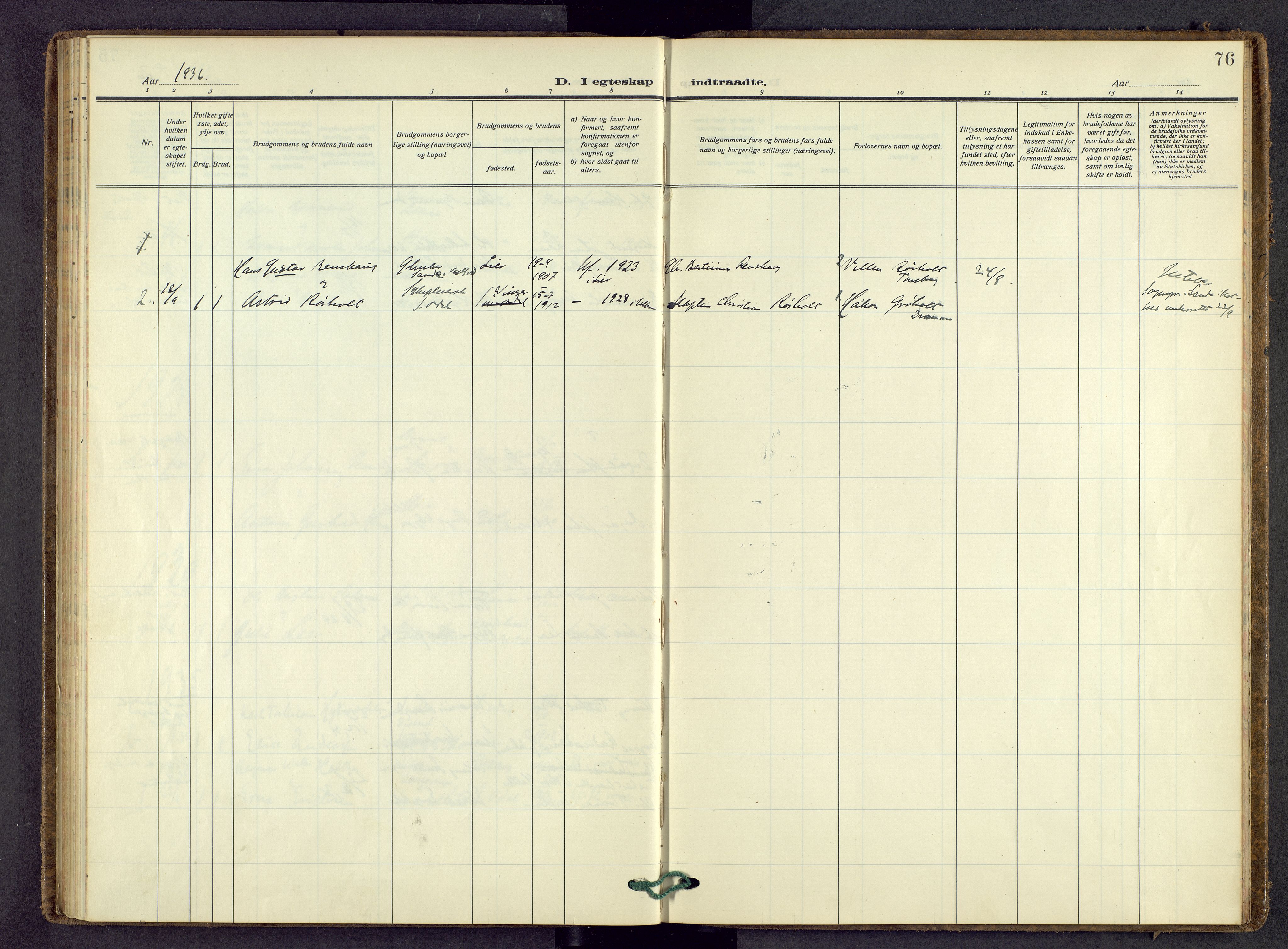 Sør-Odal prestekontor, AV/SAH-PREST-030/H/Ha/Haa/L0012: Parish register (official) no. 12, 1923-1936, p. 76