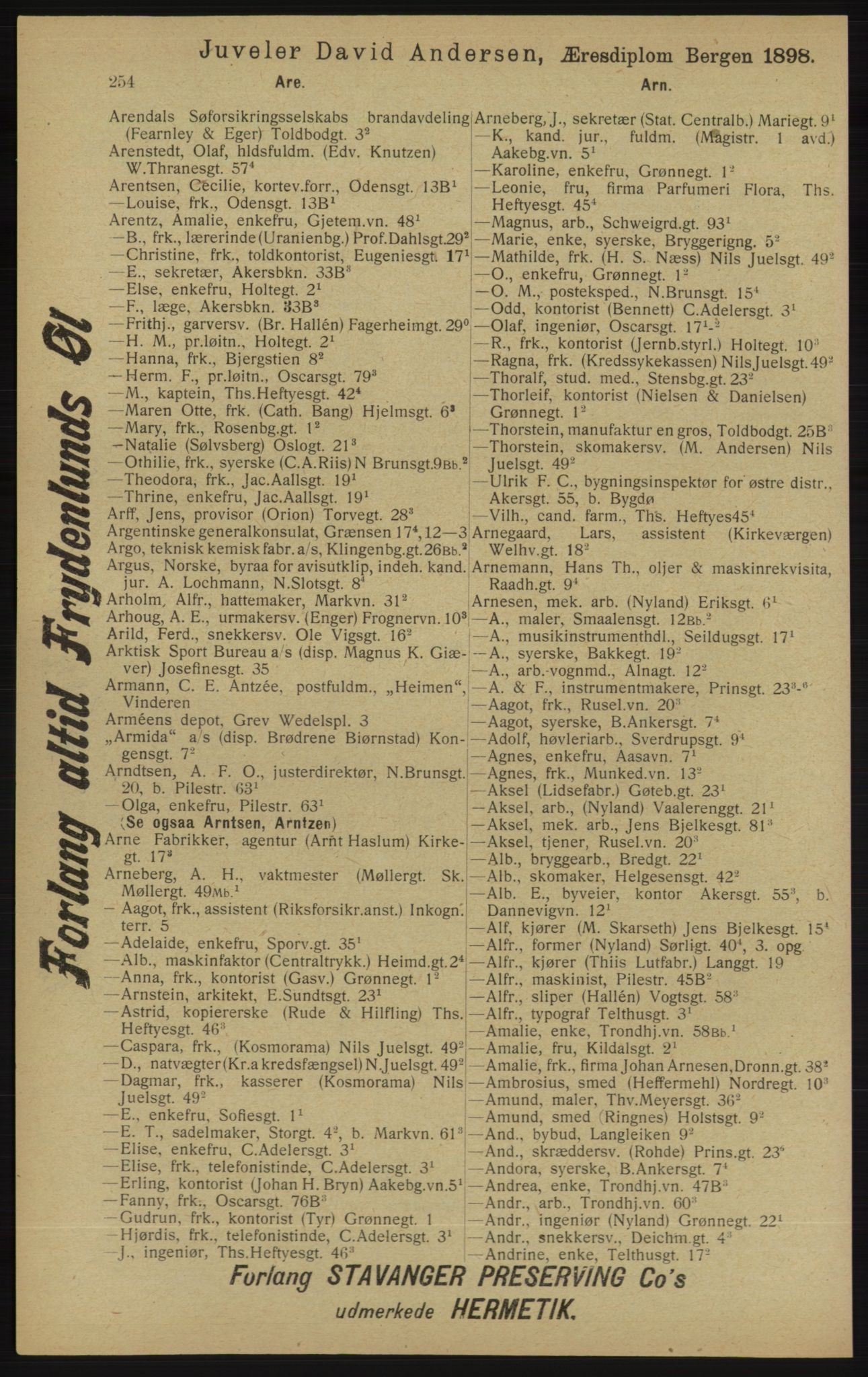 Kristiania/Oslo adressebok, PUBL/-, 1913, p. 264