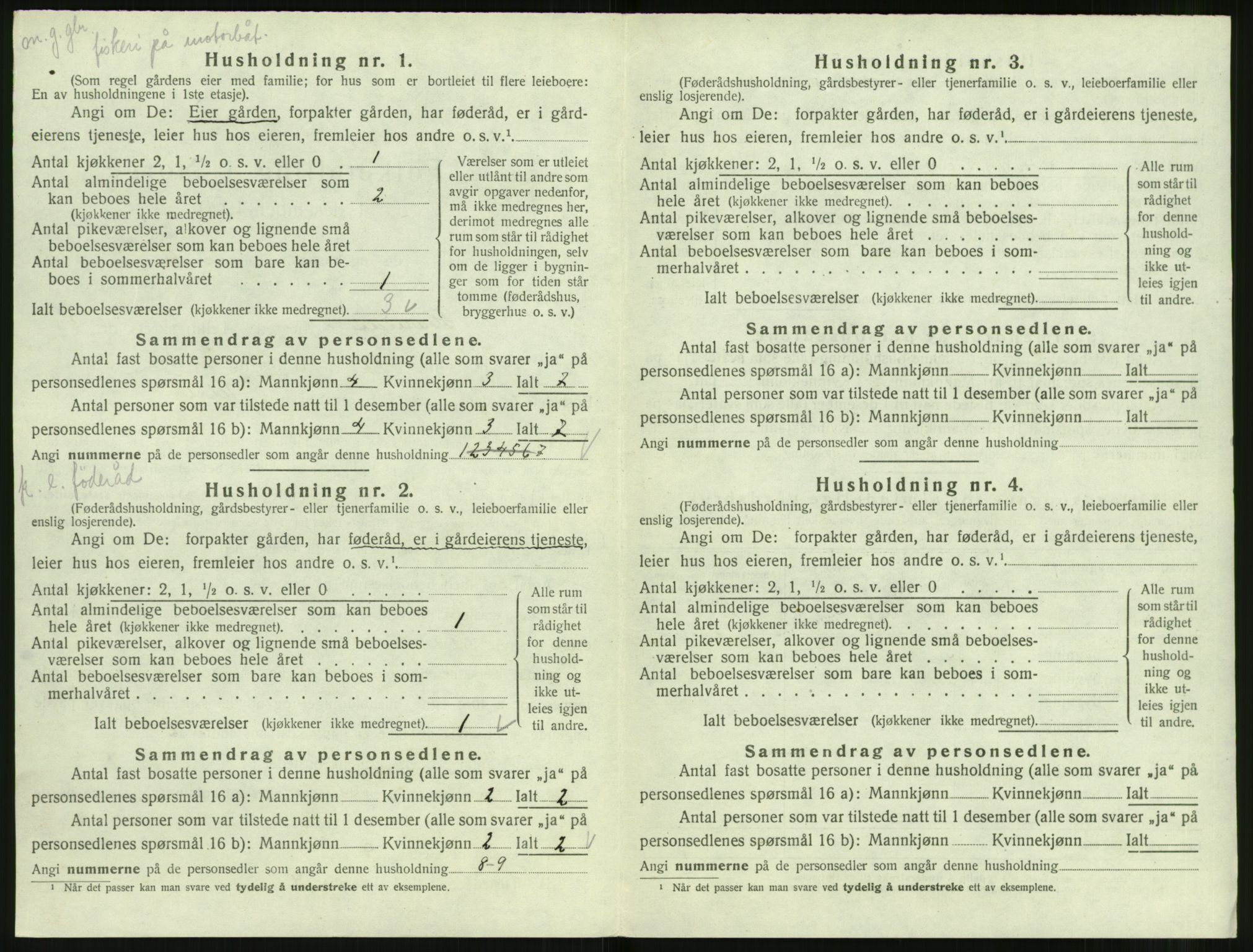 SAT, 1920 census for Hareid, 1920, p. 158