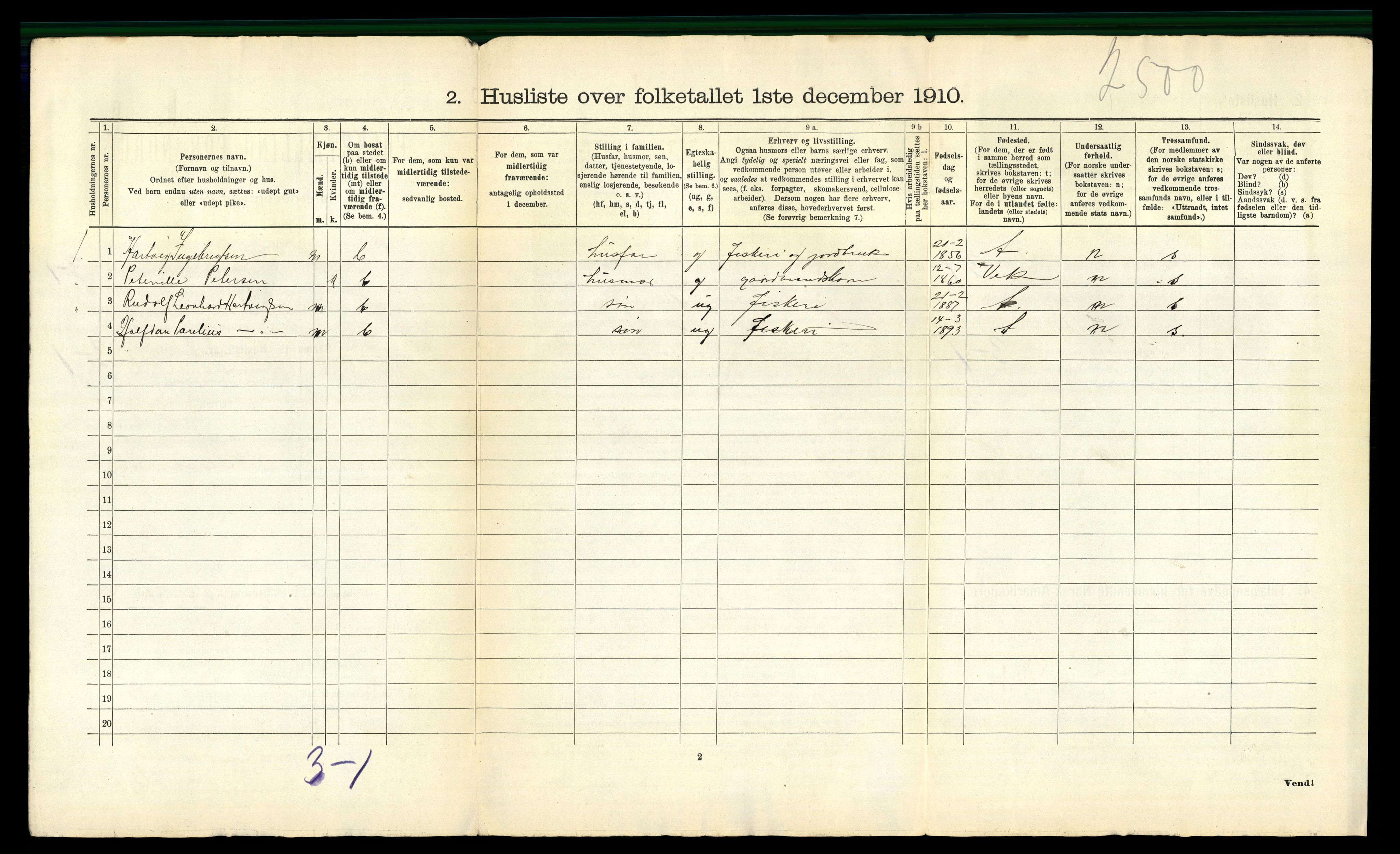 RA, 1910 census for Bindal, 1910, p. 763