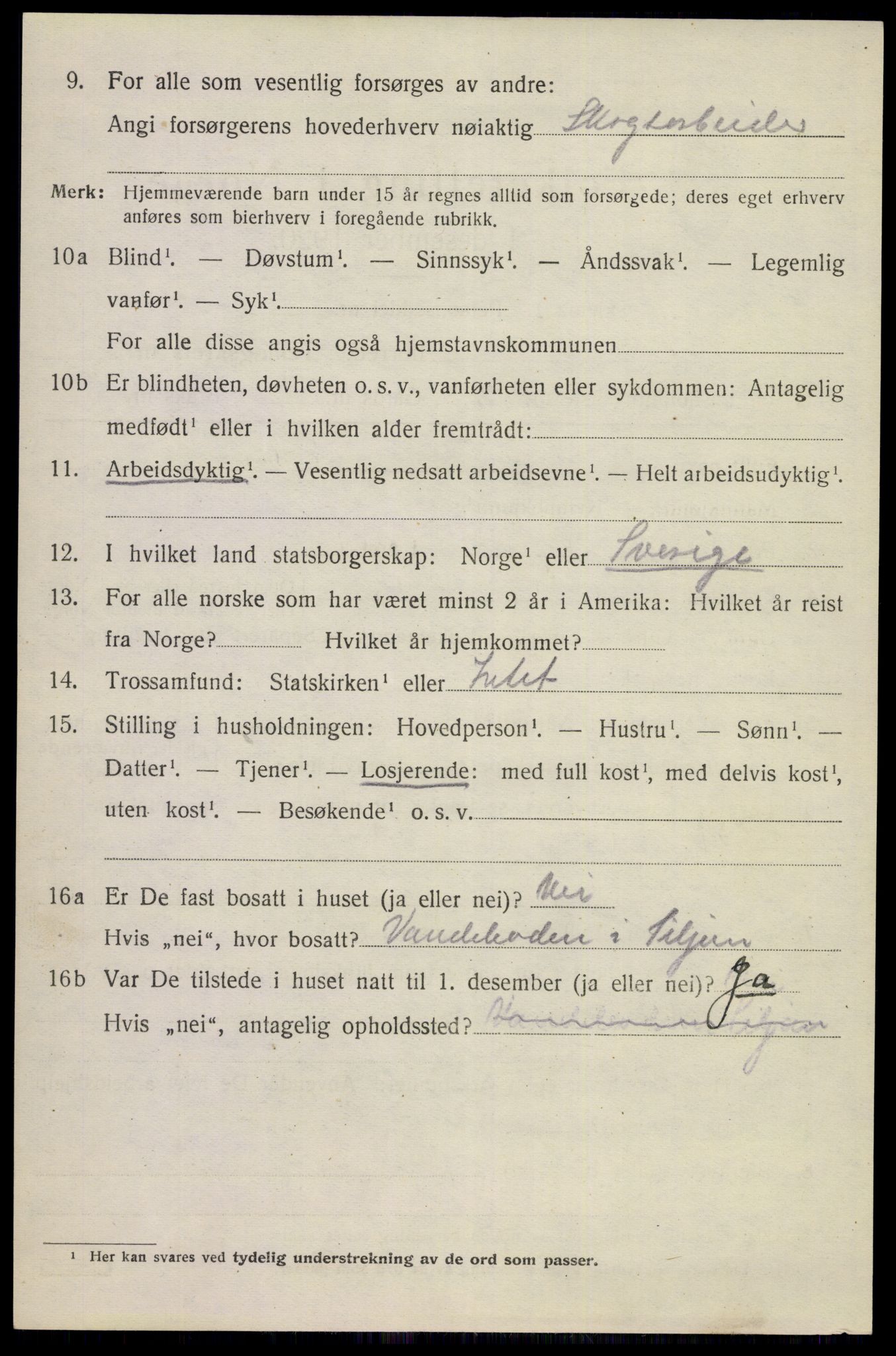 SAKO, 1920 census for Siljan, 1920, p. 1448
