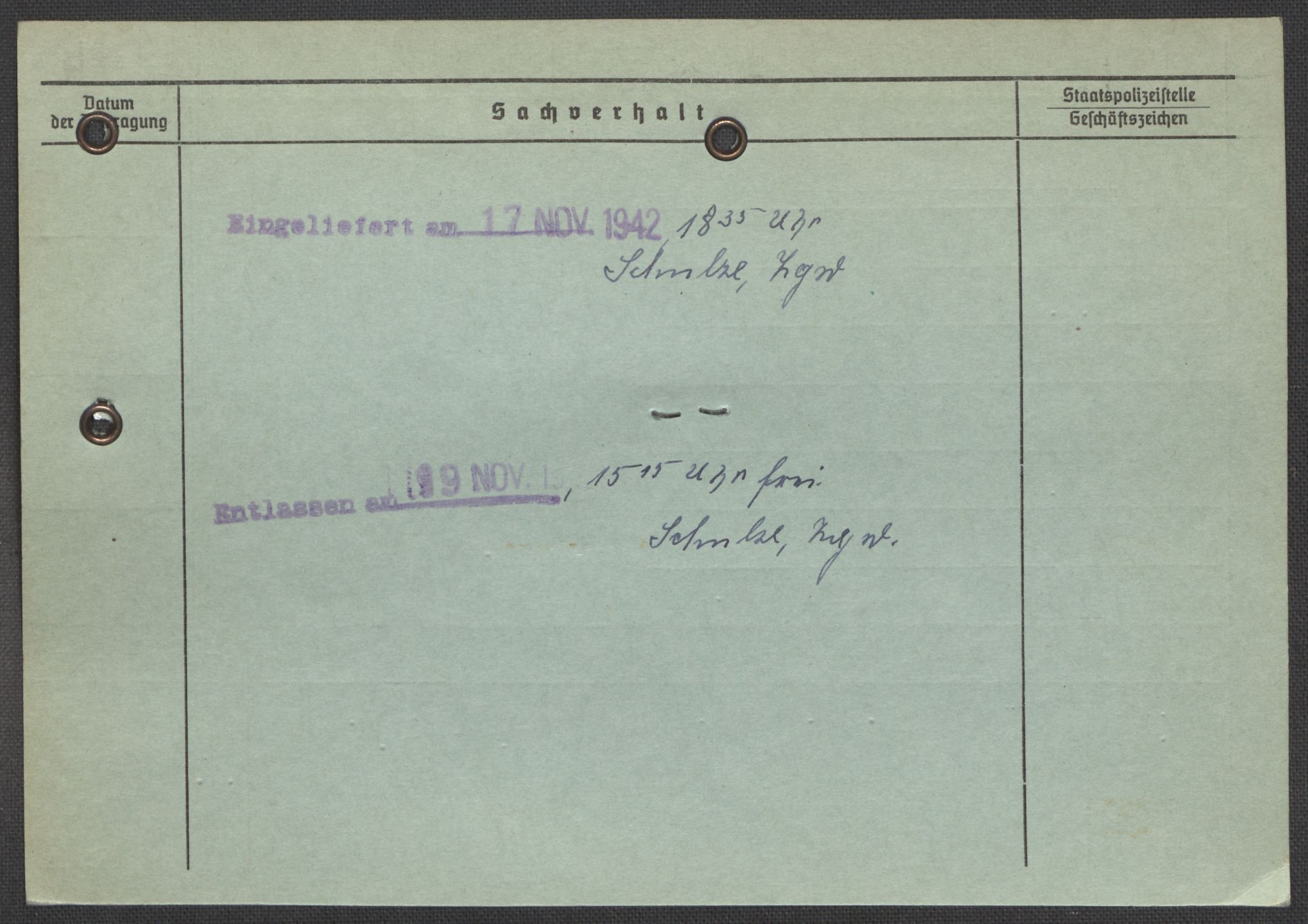 Befehlshaber der Sicherheitspolizei und des SD, AV/RA-RAFA-5969/E/Ea/Eaa/L0006: Register over norske fanger i Møllergata 19: Kj-Lund, 1940-1945, p. 1198