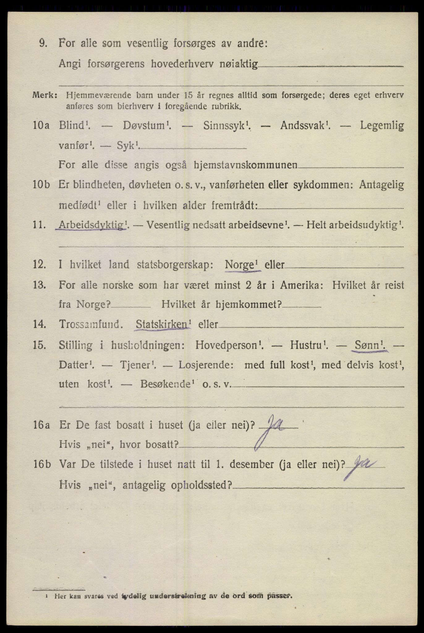 SAKO, 1920 census for Strømm, 1920, p. 1466