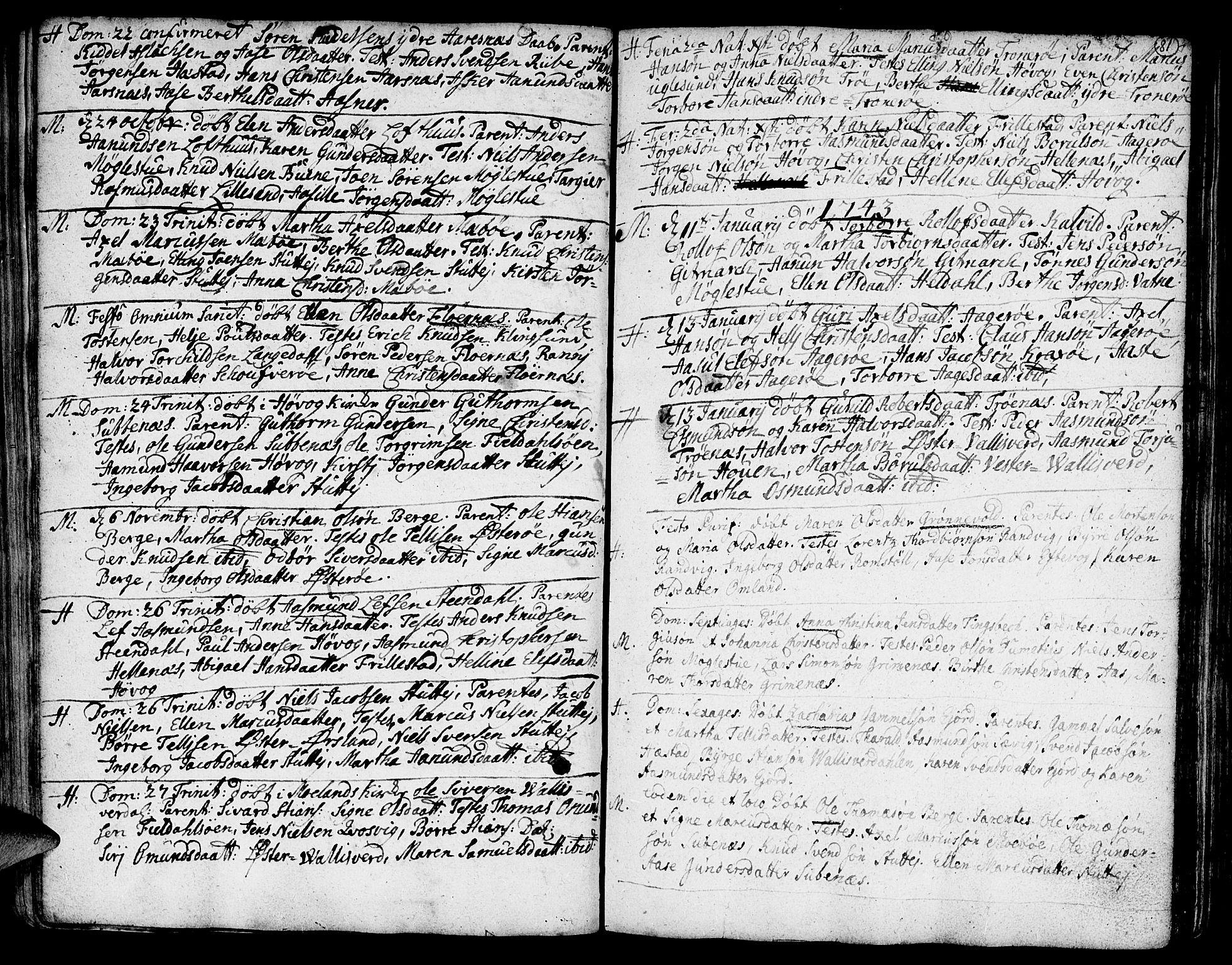 Vestre Moland sokneprestkontor, SAK/1111-0046/F/Fa/Fab/L0001: Parish register (official) no. A 1, 1687-1760, p. 81