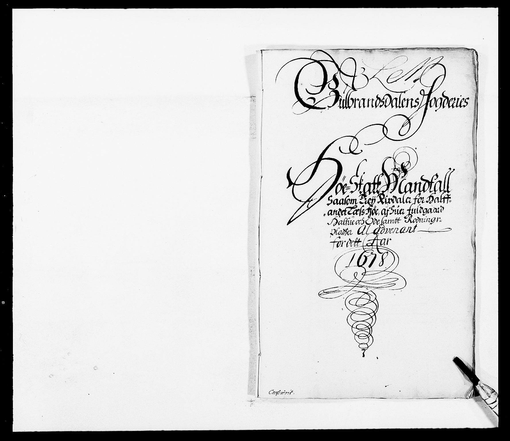 Rentekammeret inntil 1814, Reviderte regnskaper, Fogderegnskap, RA/EA-4092/R17/L1152: Fogderegnskap Gudbrandsdal, 1678-1679, p. 413