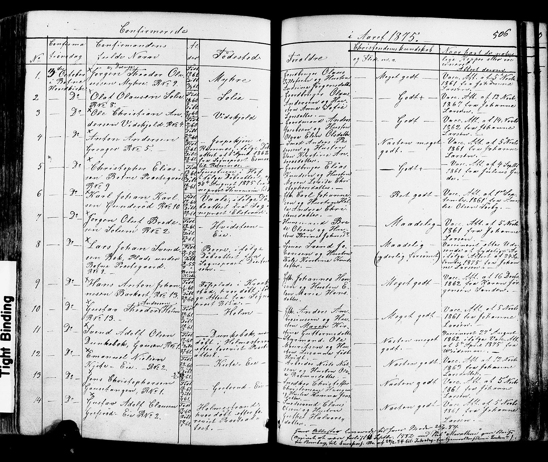 Botne kirkebøker, AV/SAKO-A-340/F/Fa/L0006: Parish register (official) no. I 6, 1836-1877, p. 506