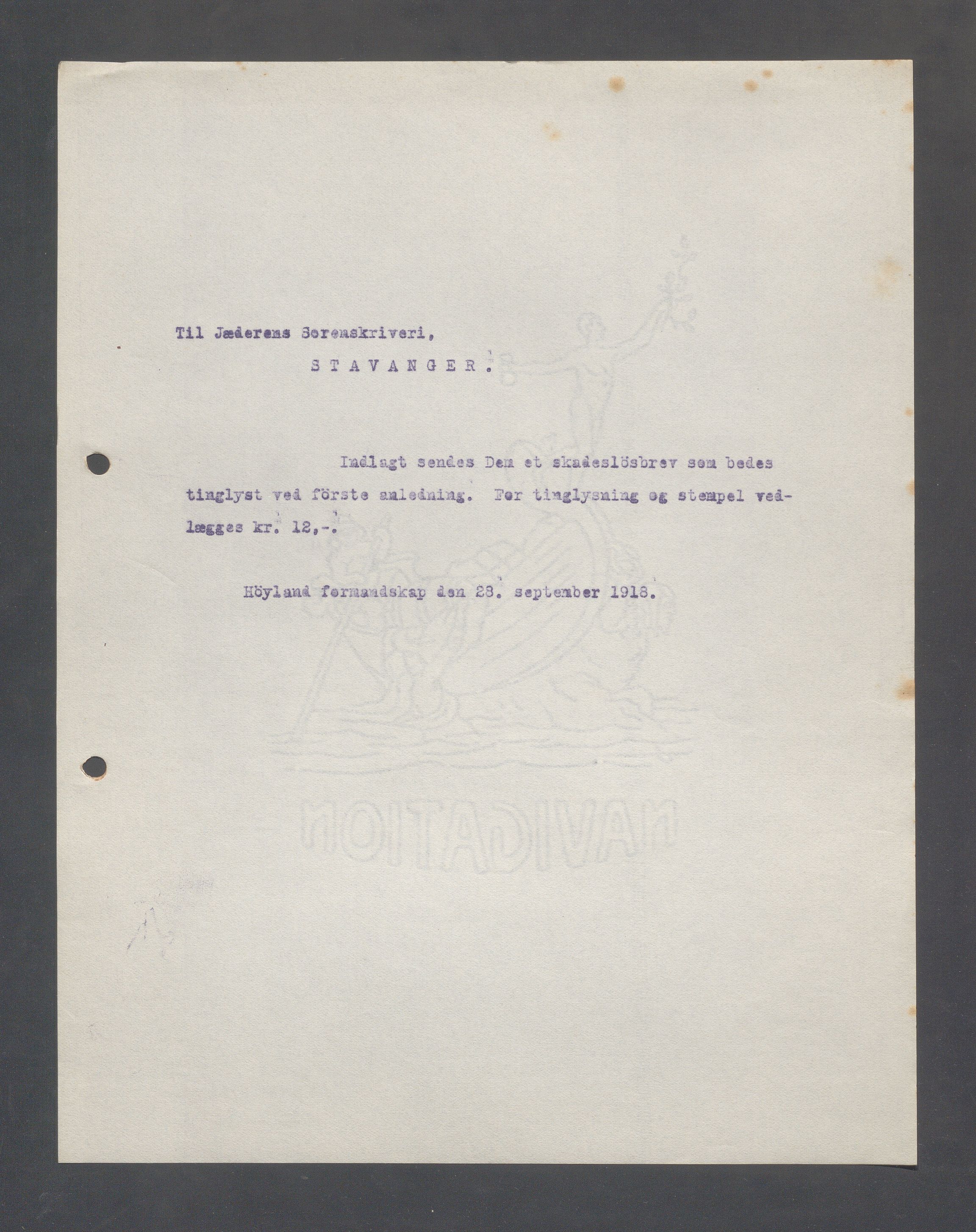 Høyland kommune - Formannskapet, IKAR/K-100046/B/L0005: Kopibok, 1918-1921, p. 627