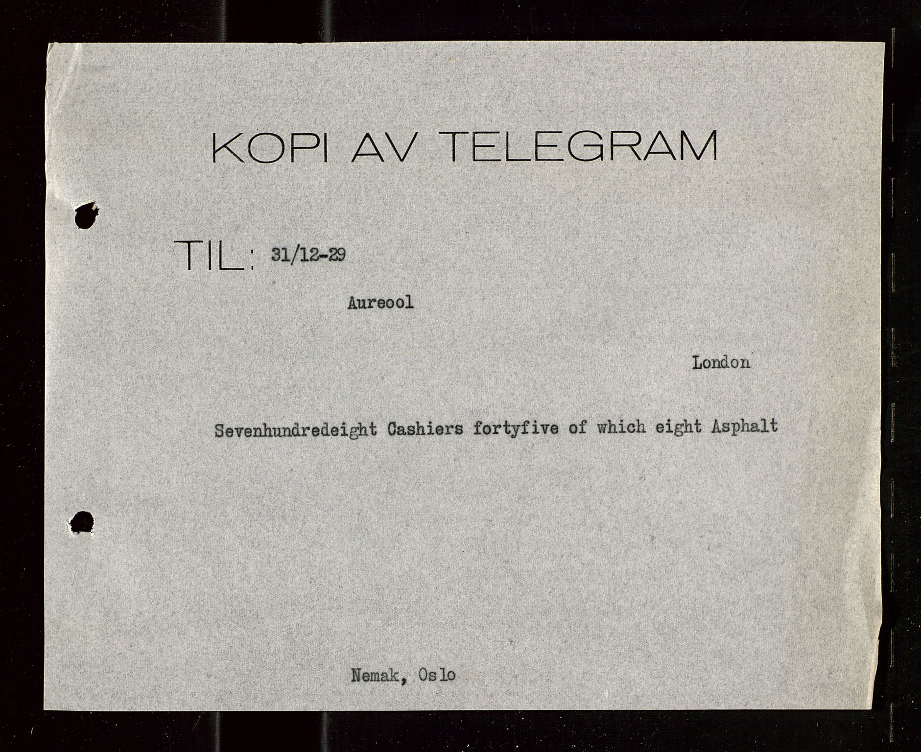 Pa 1521 - A/S Norske Shell, SAST/A-101915/E/Ea/Eaa/L0015: Sjefskorrespondanse, 1928-1929, p. 443