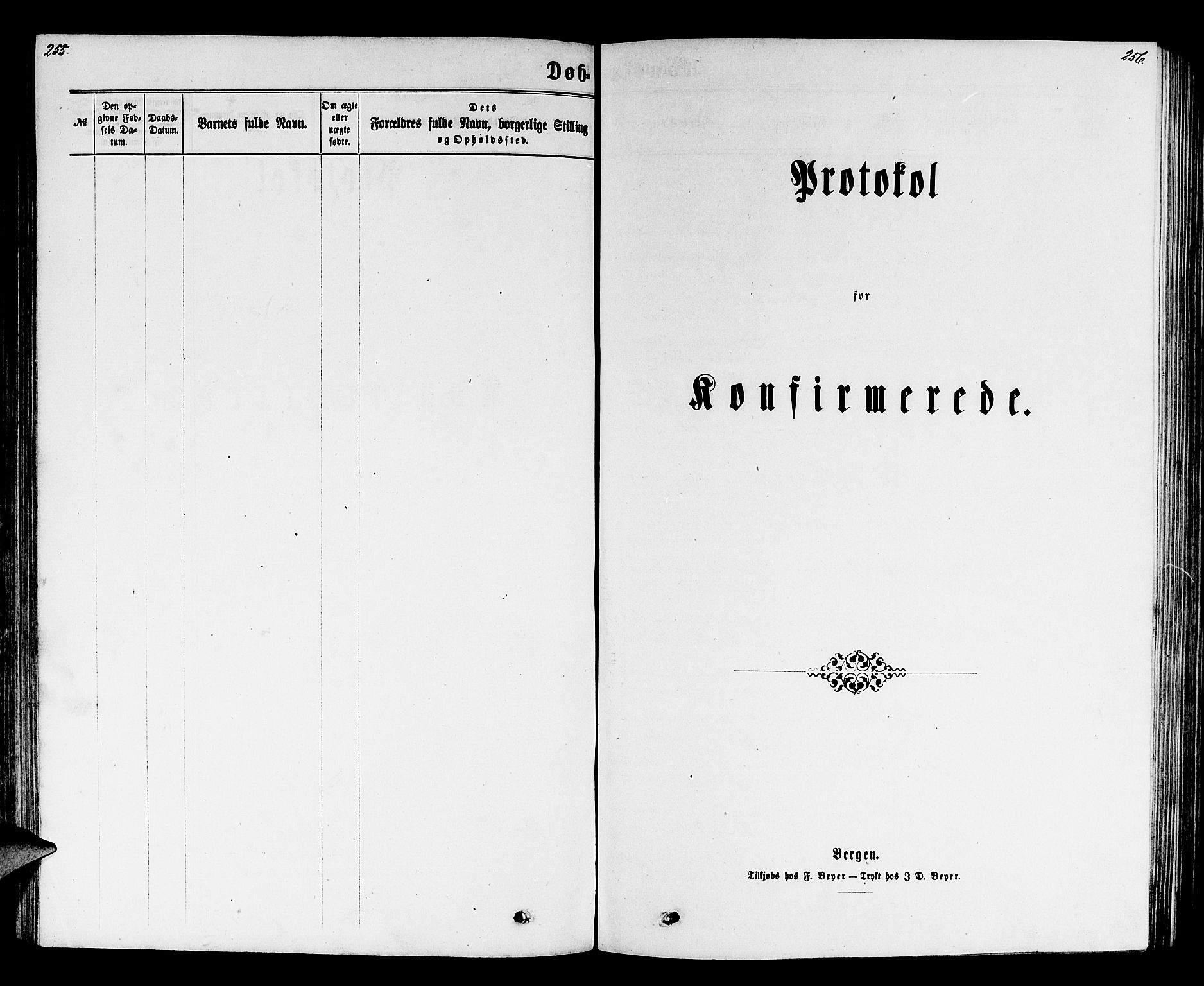 Hamre sokneprestembete, SAB/A-75501/H/Ha/Hab: Parish register (copy) no. B 2, 1863-1880, p. 255-256