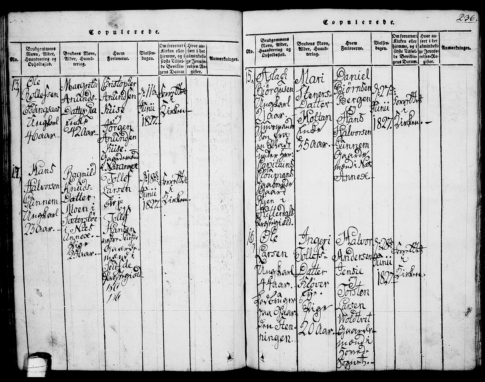 Sauherad kirkebøker, AV/SAKO-A-298/G/Ga/L0001: Parish register (copy) no. I 1, 1815-1827, p. 236