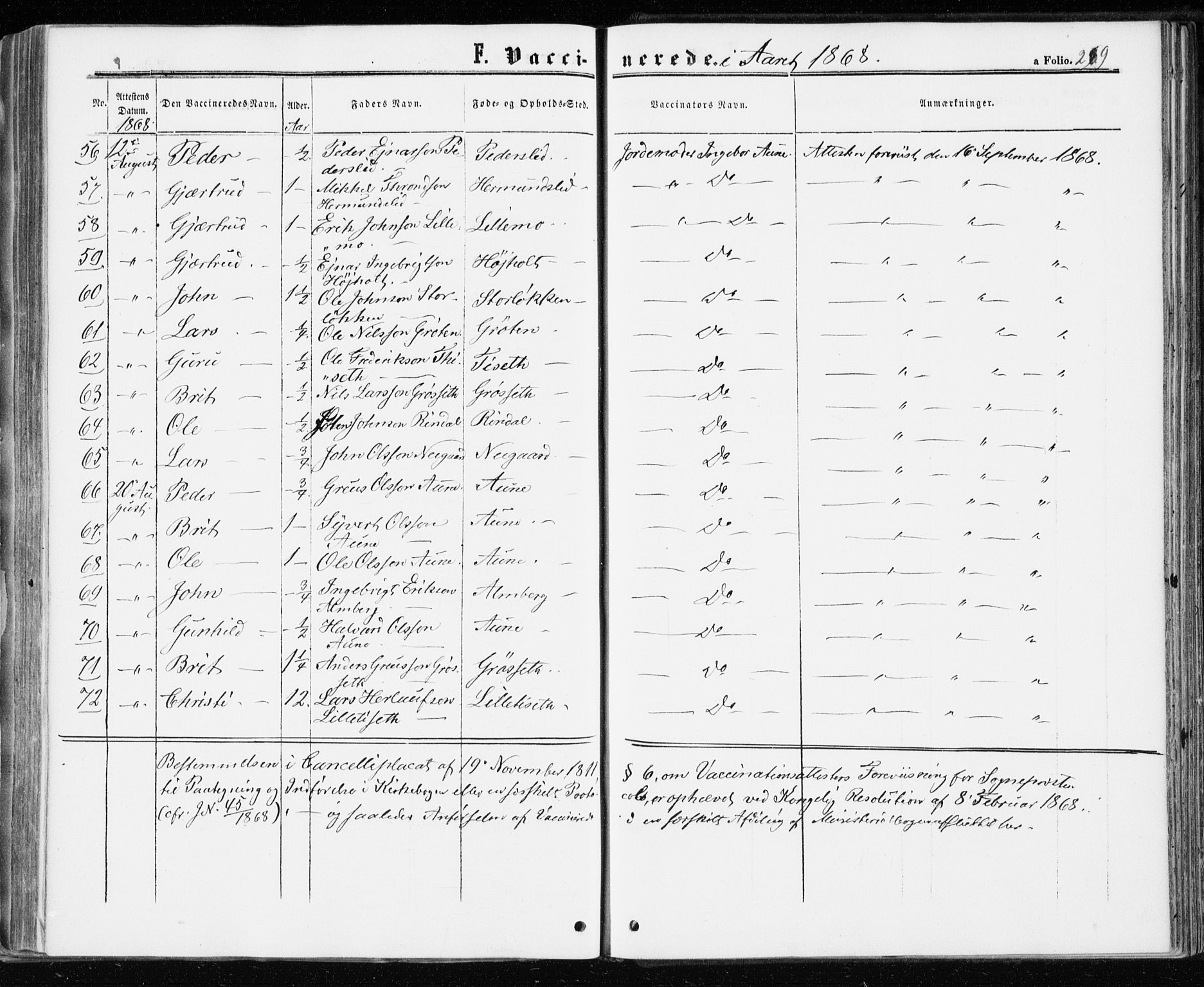 Ministerialprotokoller, klokkerbøker og fødselsregistre - Møre og Romsdal, AV/SAT-A-1454/598/L1067: Parish register (official) no. 598A01, 1858-1871, p. 269