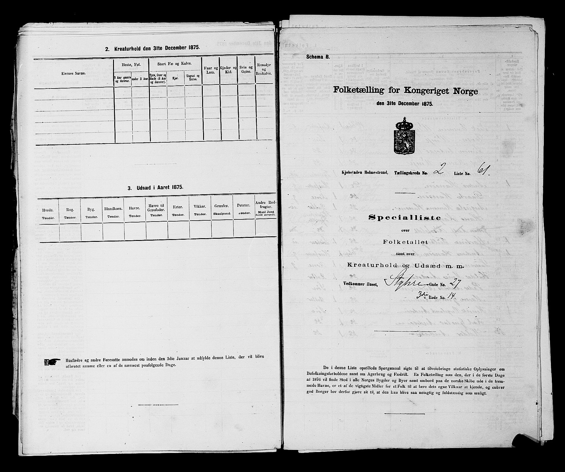 SAKO, 1875 census for 0702P Holmestrand, 1875, p. 150