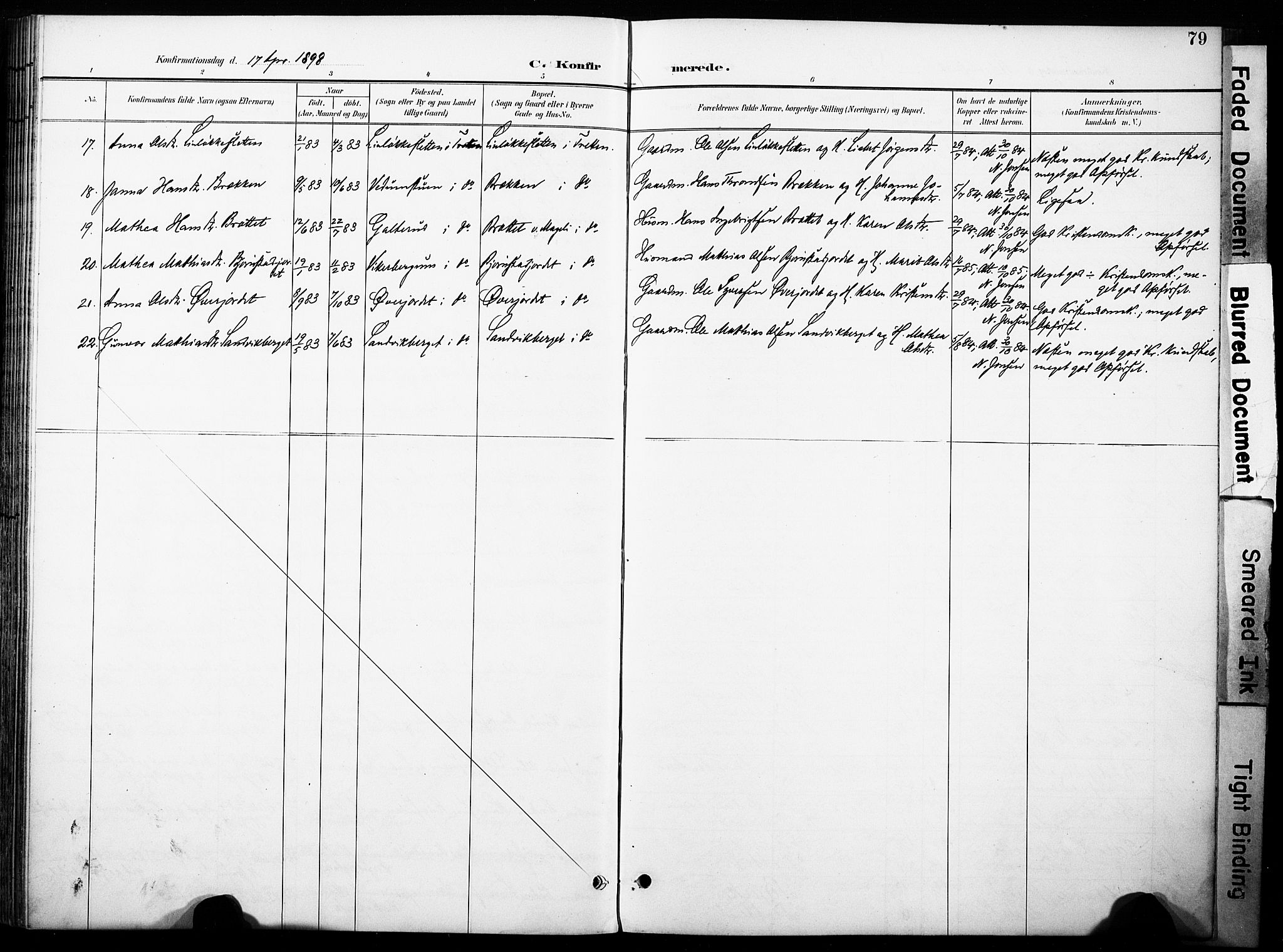 Øyer prestekontor, AV/SAH-PREST-084/H/Ha/Haa/L0011: Parish register (official) no. 11, 1894-1905, p. 79