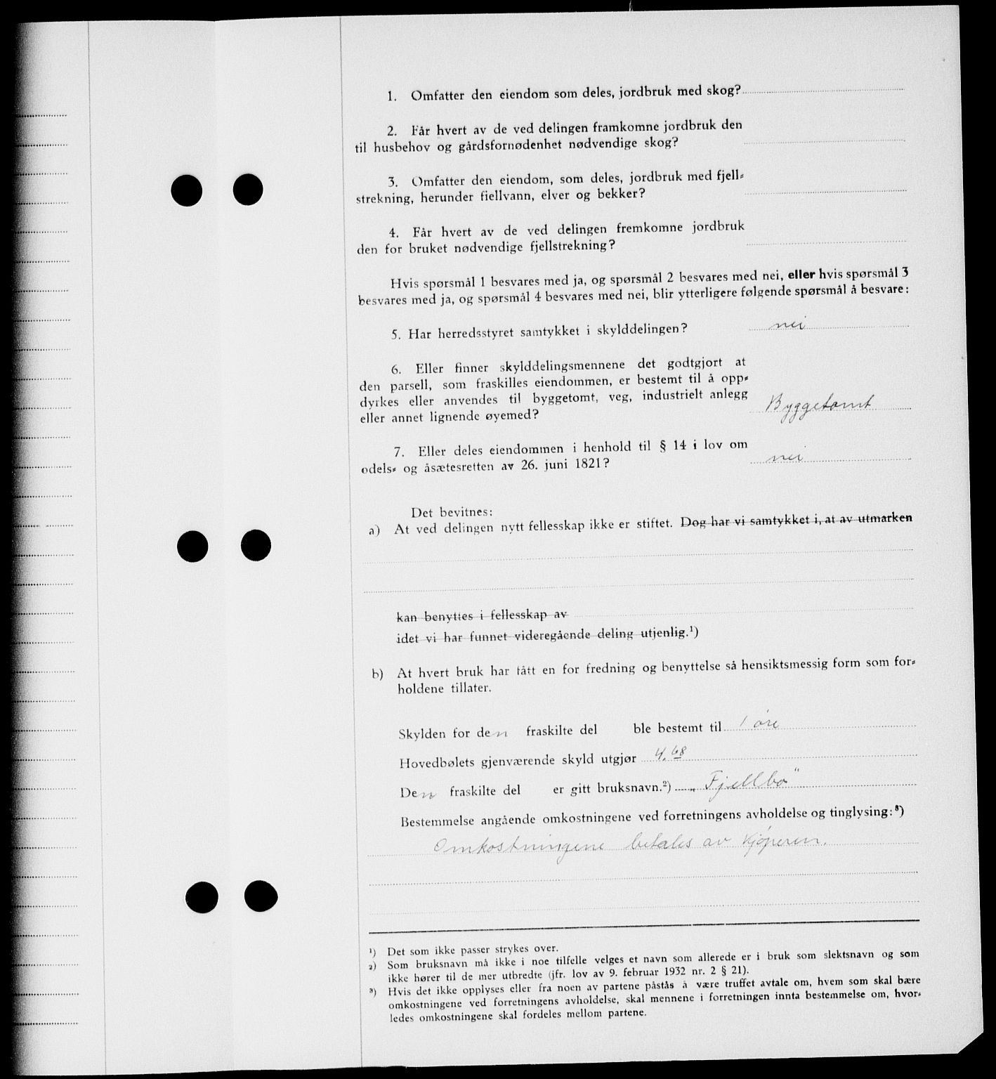 Onsøy sorenskriveri, SAO/A-10474/G/Ga/Gab/L0021: Mortgage book no. II A-21, 1947-1947, Diary no: : 2685/1947