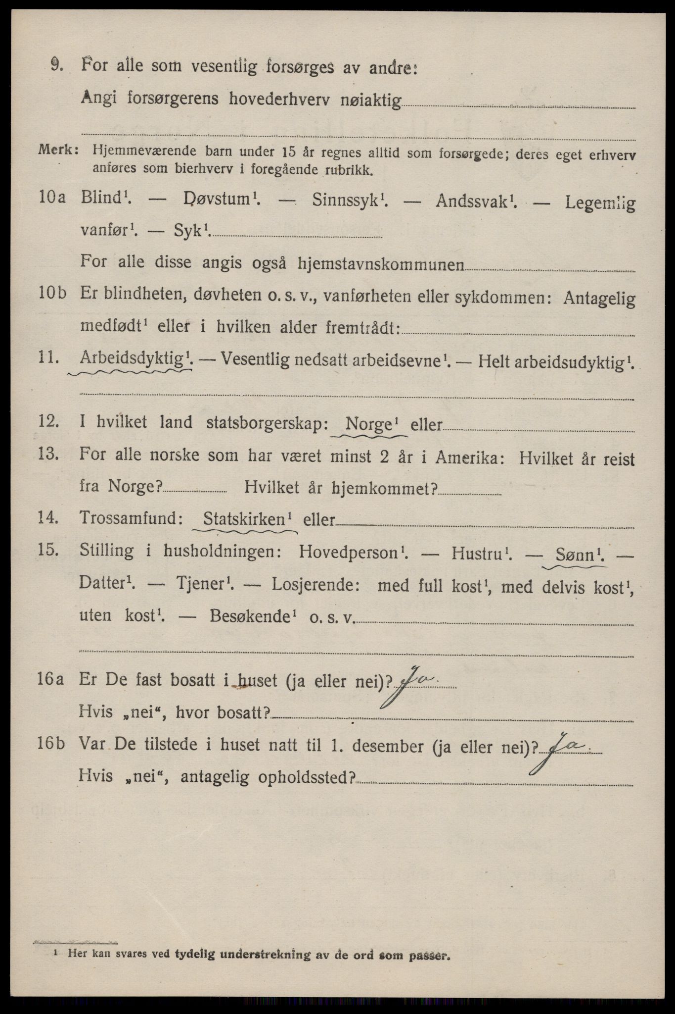 SAKO, 1920 census for Nissedal, 1920, p. 2284
