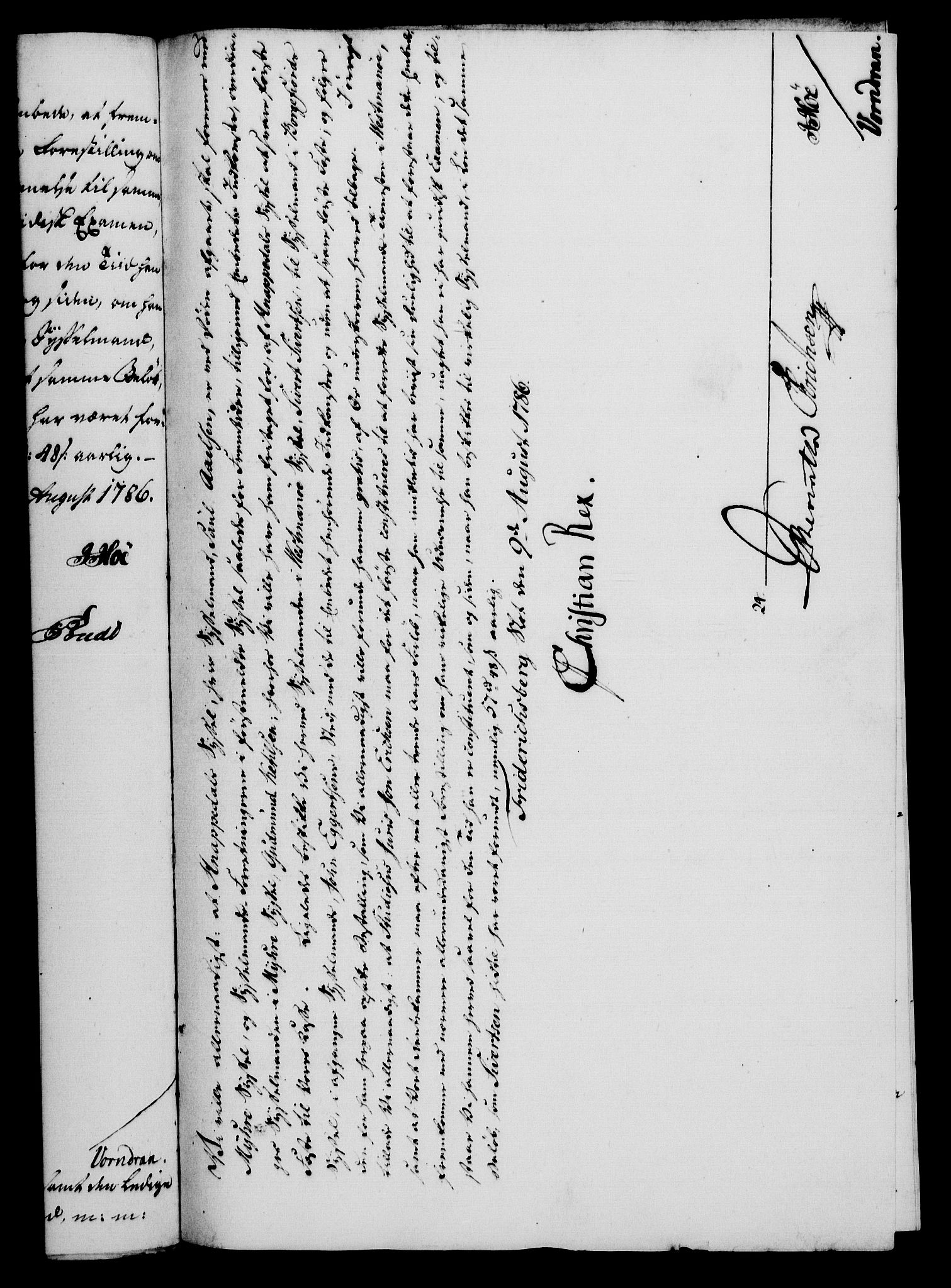 Rentekammeret, Kammerkanselliet, AV/RA-EA-3111/G/Gf/Gfa/L0068: Norsk relasjons- og resolusjonsprotokoll (merket RK 52.68), 1786, p. 535