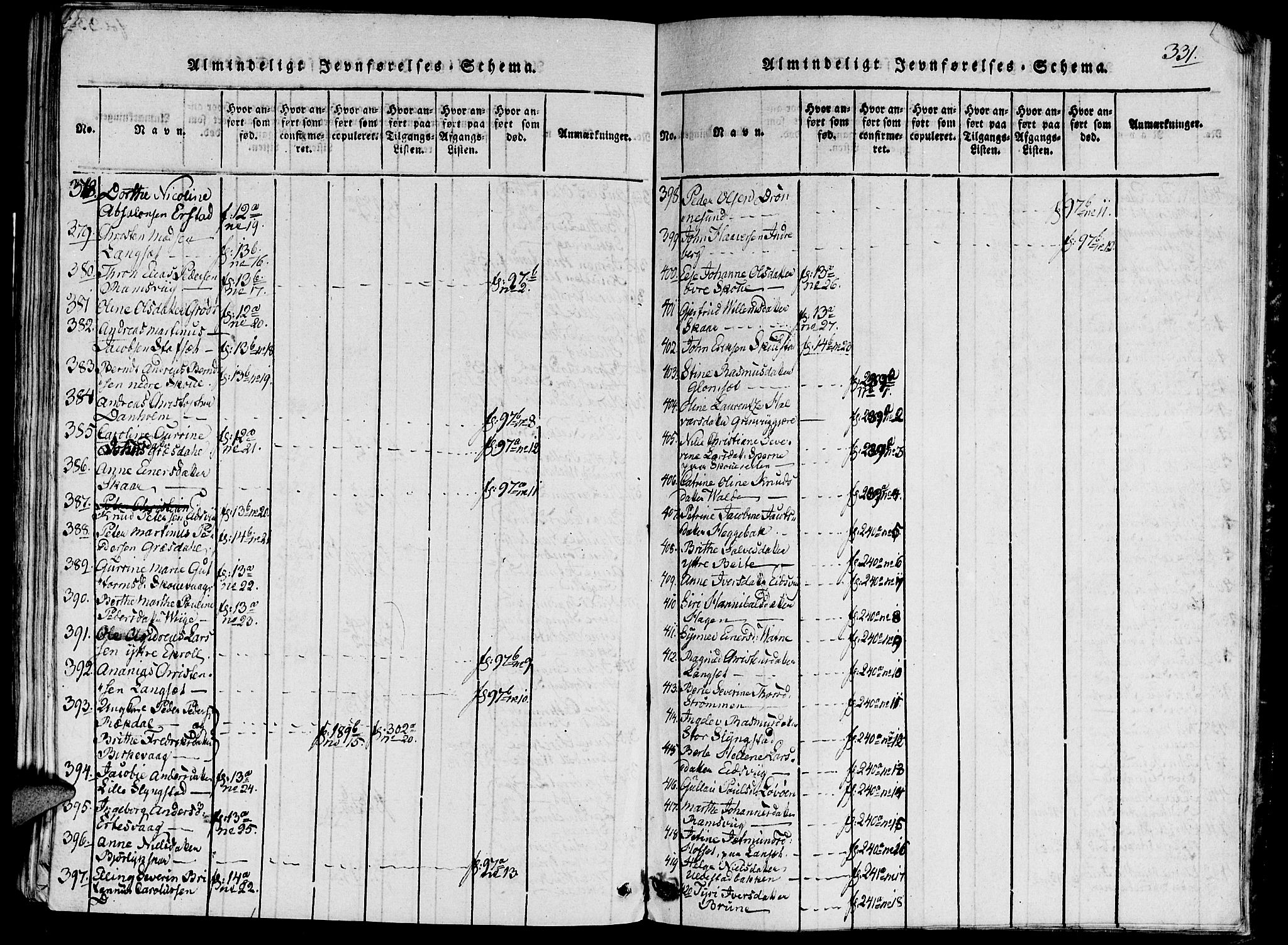 Ministerialprotokoller, klokkerbøker og fødselsregistre - Møre og Romsdal, AV/SAT-A-1454/524/L0351: Parish register (official) no. 524A03, 1816-1838, p. 331