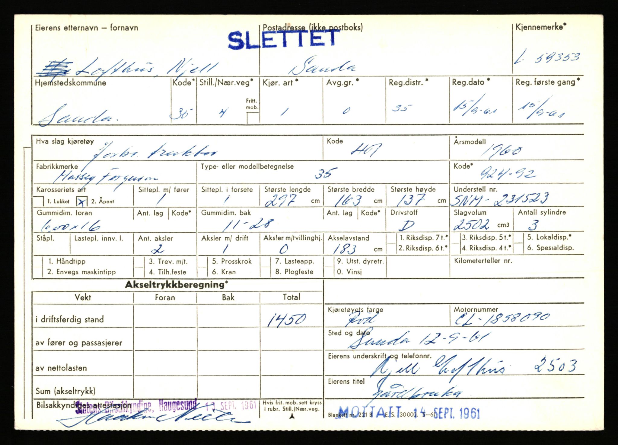 Stavanger trafikkstasjon, AV/SAST-A-101942/0/F/L0058: L-58000 - L-59999, 1930-1971, p. 1571