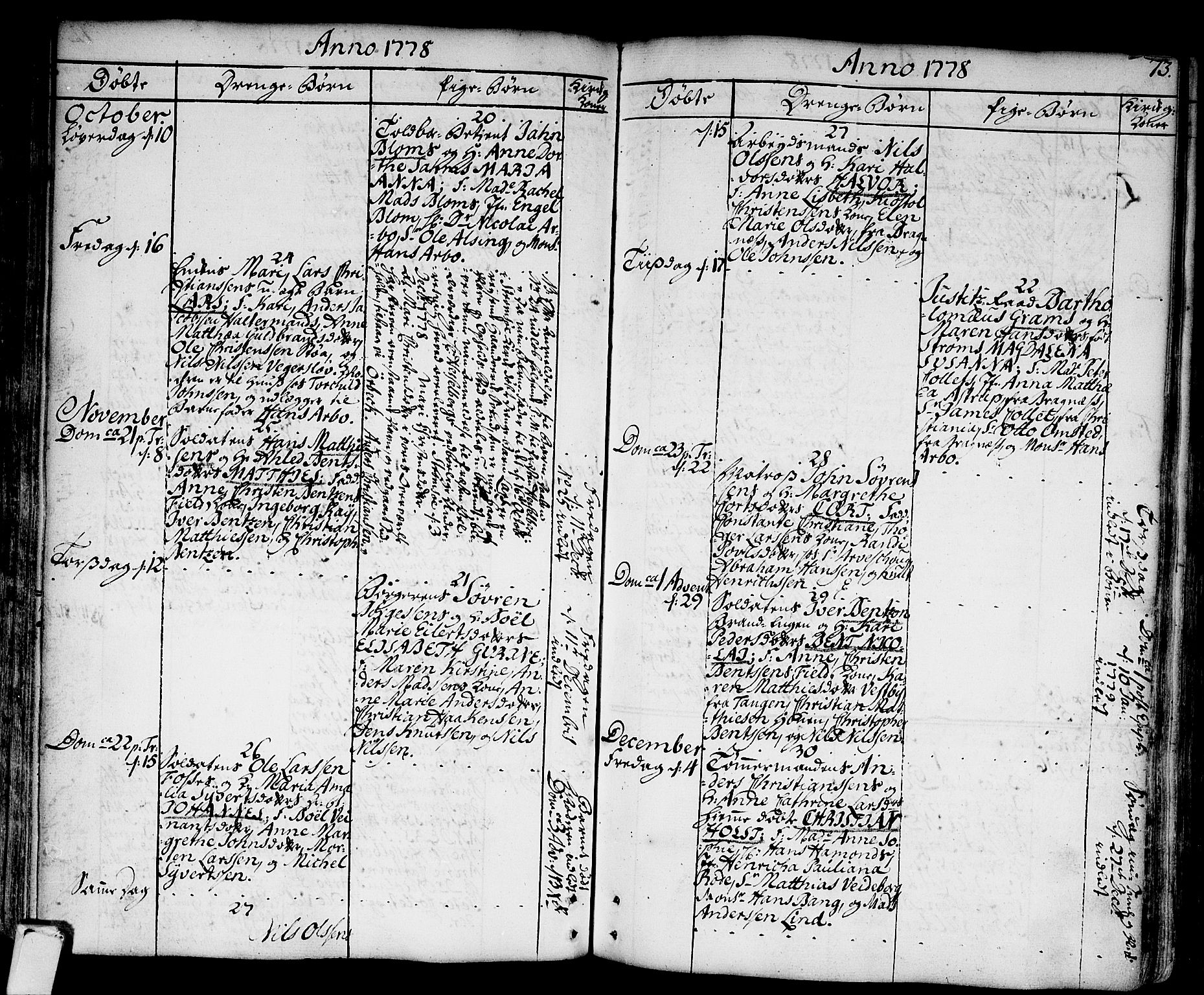 Strømsø kirkebøker, AV/SAKO-A-246/F/Fa/L0009: Parish register (official) no. I 9, 1752-1791, p. 73