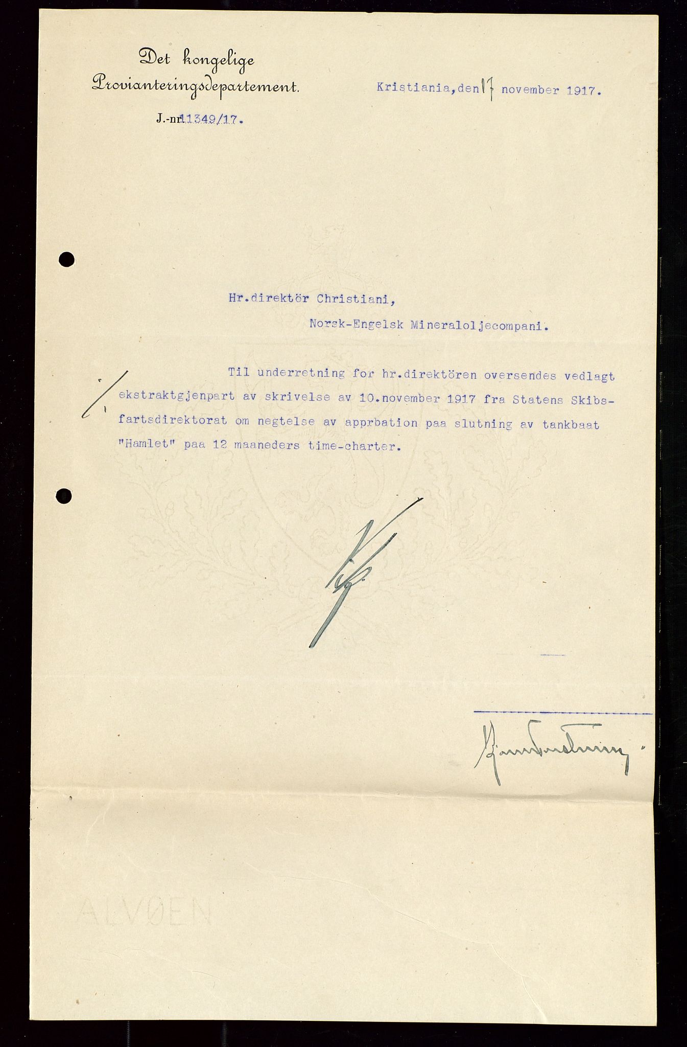 Pa 1521 - A/S Norske Shell, AV/SAST-A-101915/E/Ea/Eaa/L0020: Sjefskorrespondanse, 1917, p. 26