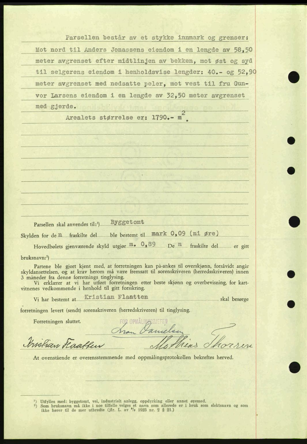Tønsberg sorenskriveri, AV/SAKO-A-130/G/Ga/Gaa/L0017a: Mortgage book no. A17a, 1945-1945, Diary no: : 1955/1945