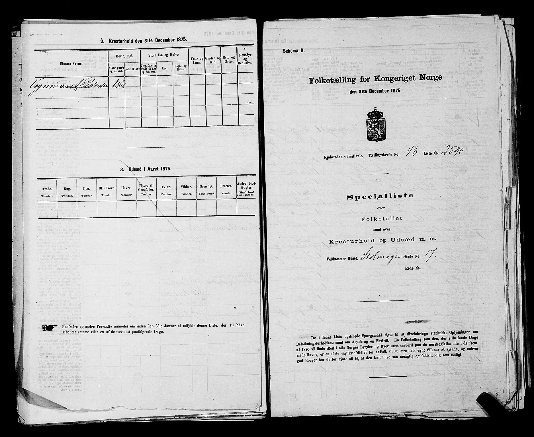 RA, 1875 census for 0301 Kristiania, 1875, p. 7238