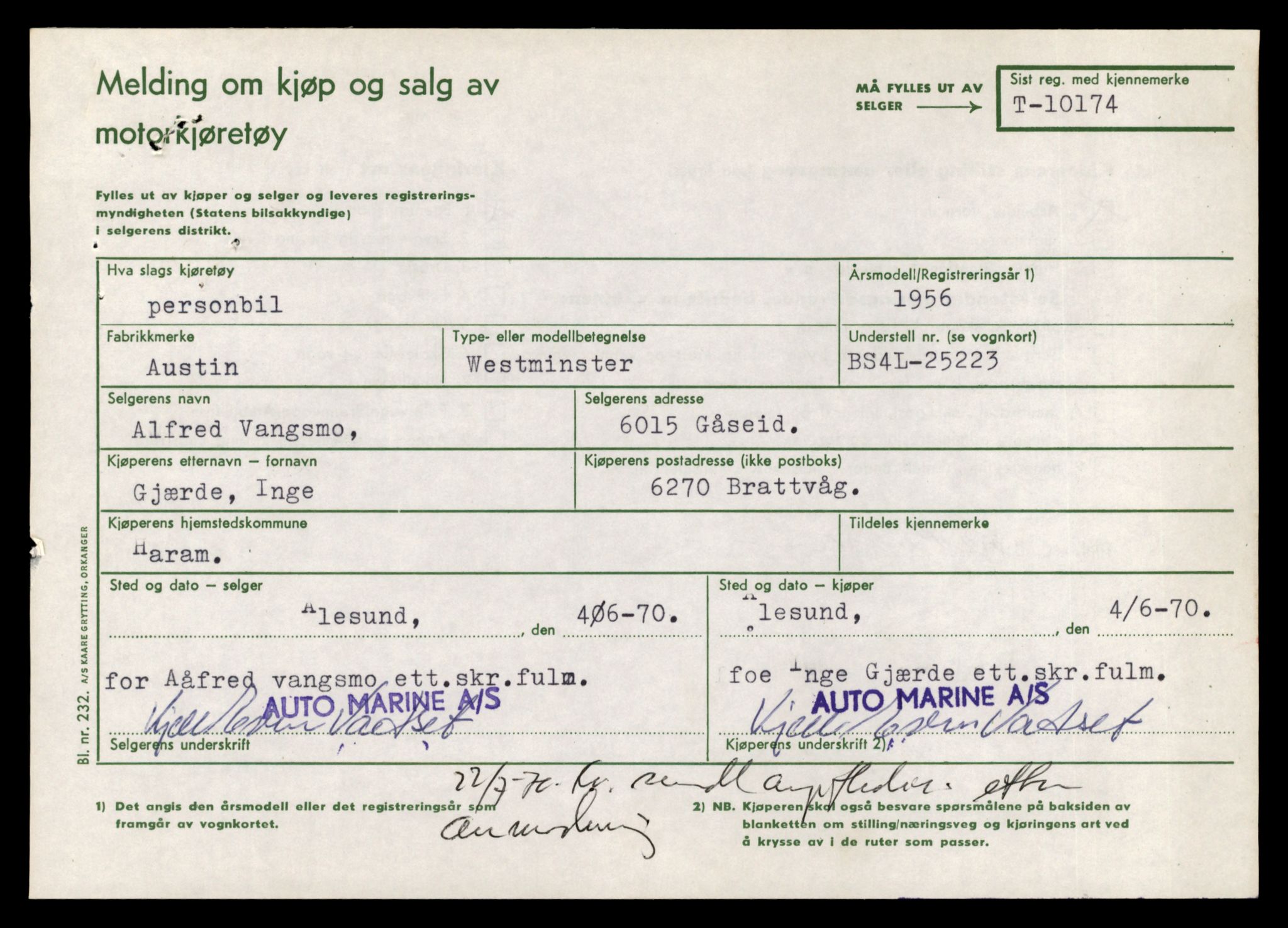 Møre og Romsdal vegkontor - Ålesund trafikkstasjon, AV/SAT-A-4099/F/Fe/L0018: Registreringskort for kjøretøy T 10091 - T 10227, 1927-1998, p. 2001