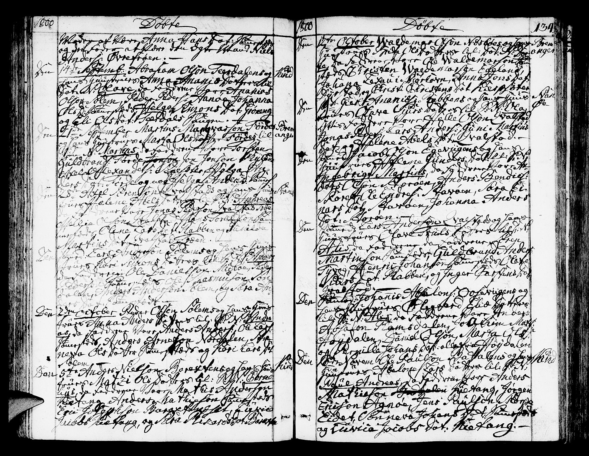 Kinn sokneprestembete, AV/SAB-A-80801/H/Haa/Haaa/L0003: Parish register (official) no. A 3, 1785-1821, p. 134