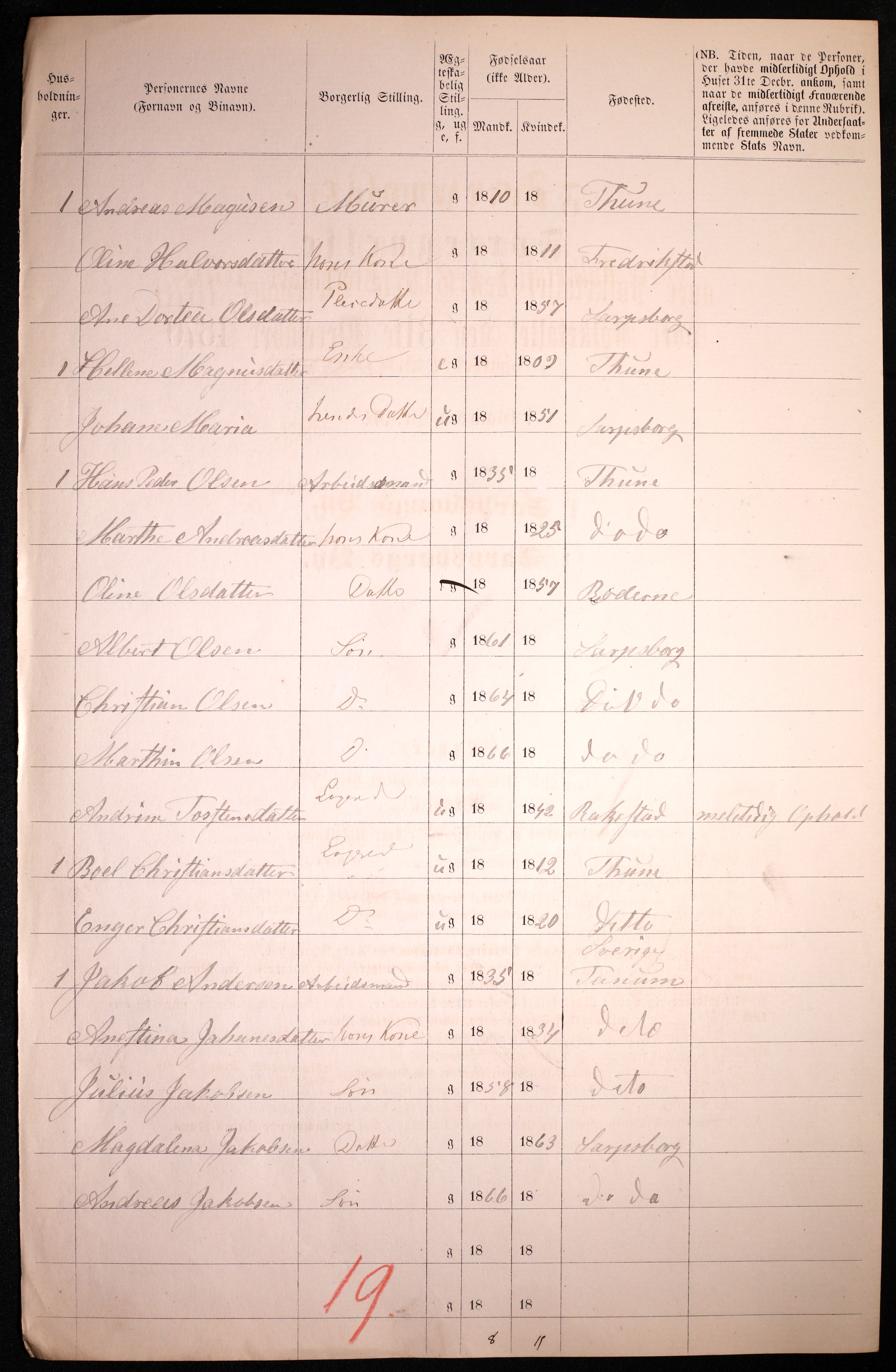 RA, 1870 census for 0102 Sarpsborg, 1870, p. 298