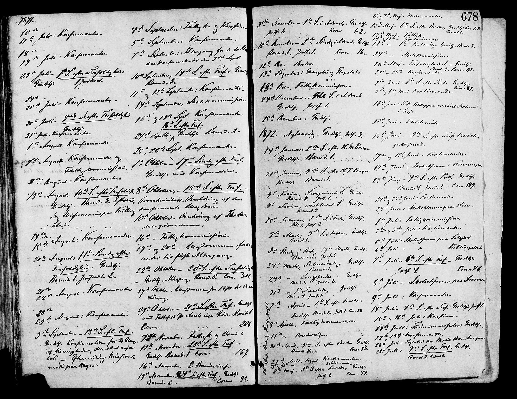 Lesja prestekontor, SAH/PREST-068/H/Ha/Haa/L0008: Parish register (official) no. 8, 1854-1880, p. 678