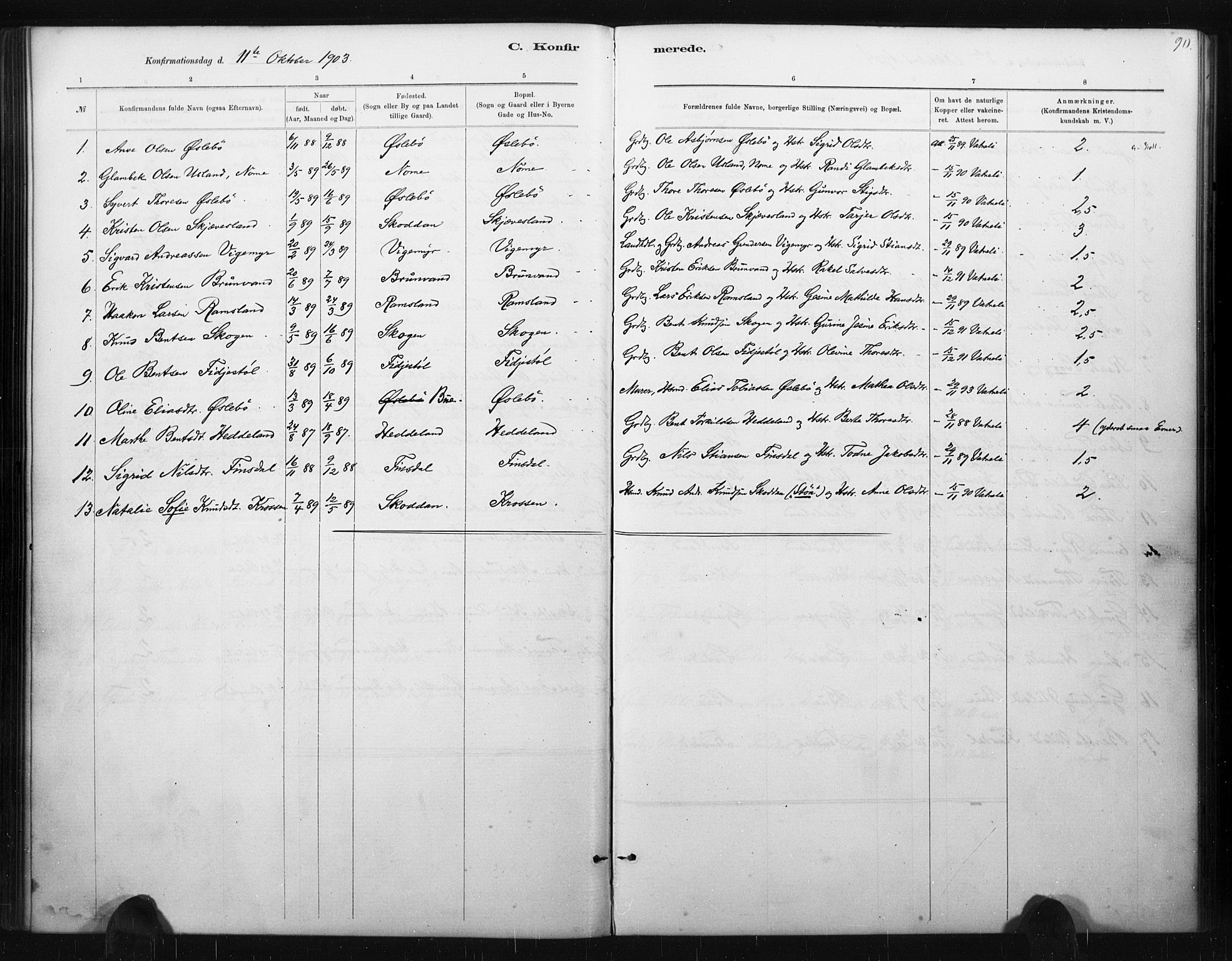 Holum sokneprestkontor, AV/SAK-1111-0022/F/Fa/Fac/L0004: Parish register (official) no. A 4, 1884-1907, p. 90