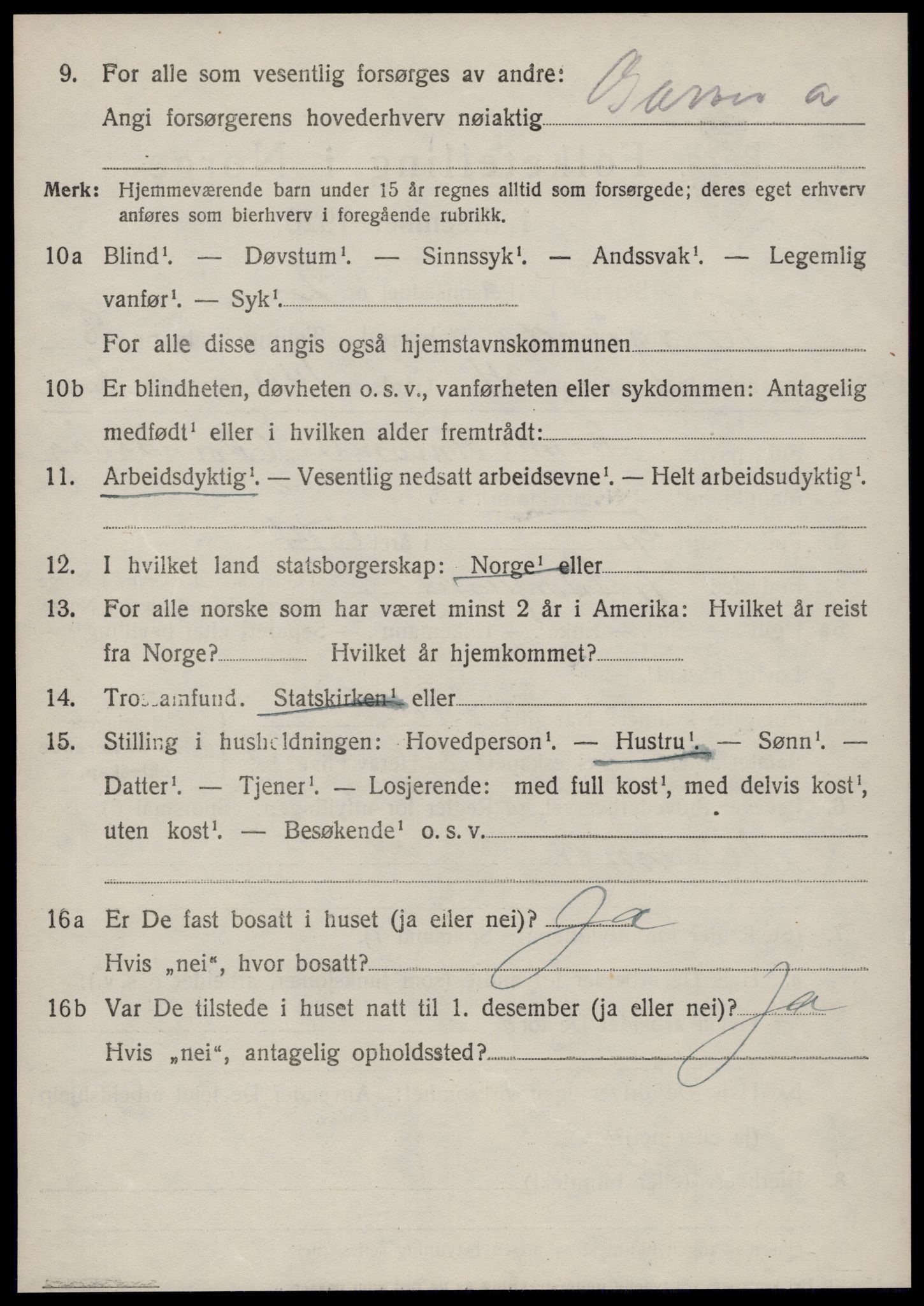 SAT, 1920 census for Borgund, 1920, p. 7975